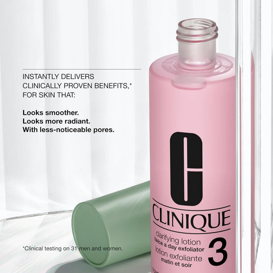 Clinique Clarifying Lotion 1.0, 1, 2, 3 & 4 | Exfoliating Face Toner with Witch Hazel | 5 Formulas for Every Skin Type | Step 2 of 3-Step Skin Care Routine