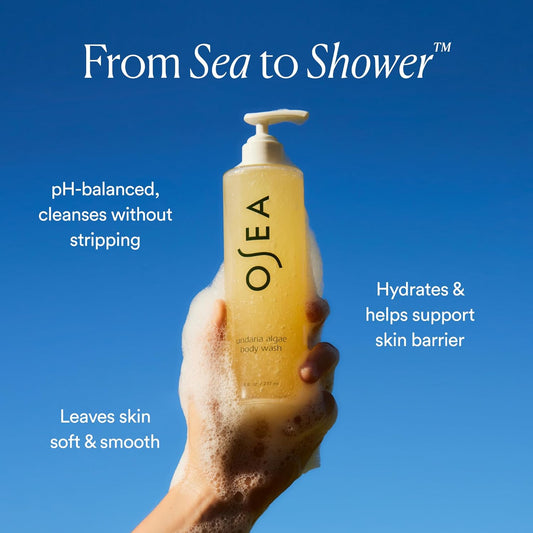 Undaria Algae™ Body Wash, Ph Balanced Cleanser, Citrus Scent, 8 Oz | Hydrating • Moisturizing • Aloe + Glycerin • All Skin Types • Undaria Seaweed • Clean, Vegan & Non-Toxic