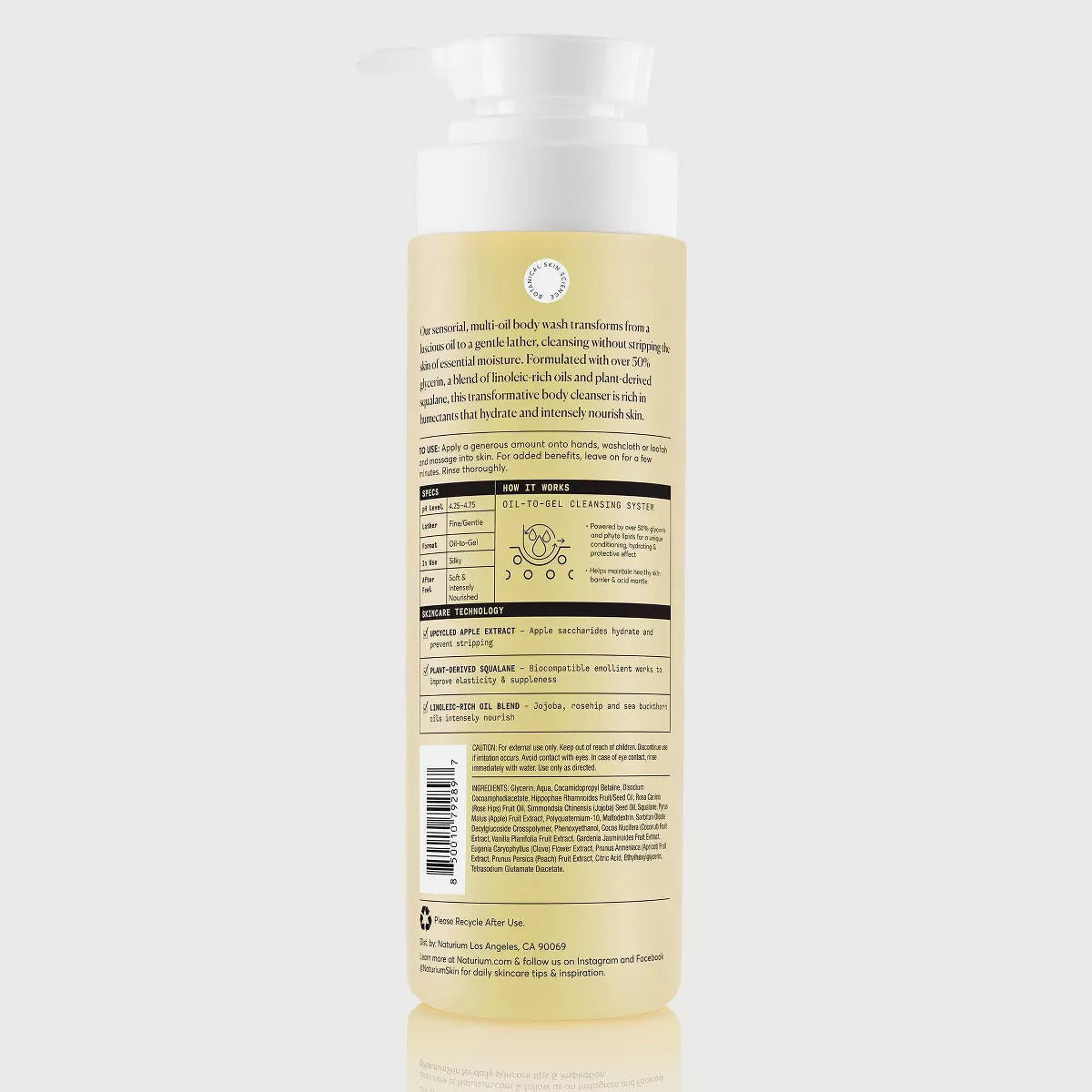 Naturium the Glow Getter Multi-Oil Hydrating Body Wash - 16.9 Fl Oz: Liquid Cleanser for Sensitive, Mature Skin