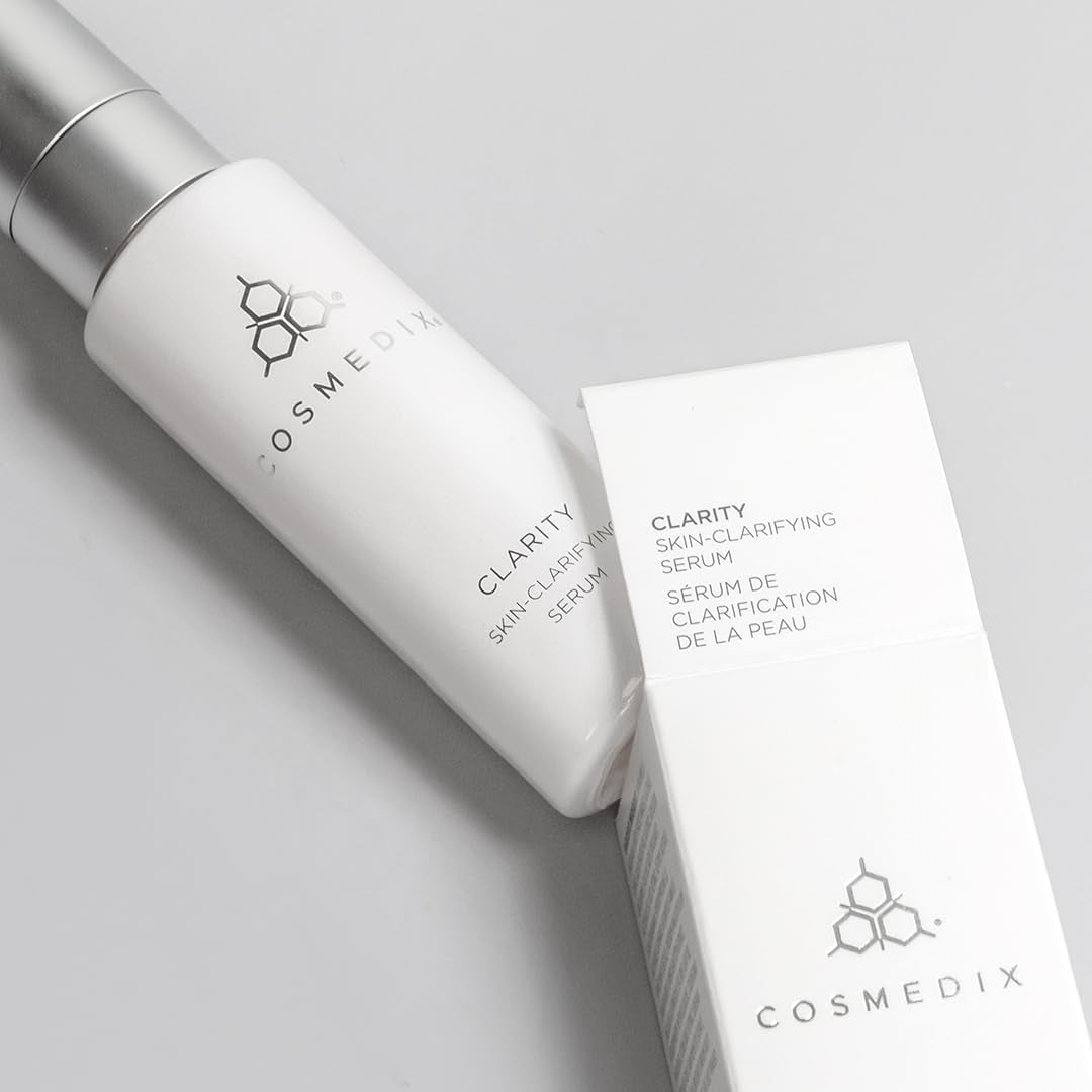 COSMEDIX Clarity Skin-Clarifying Serum - Moisturizing Facial Serum for Smoother, Clearer-Looking Skin & Natural Glow - Moisture-Rich Skin Care for Fine Lines & Uneven Skin Tone