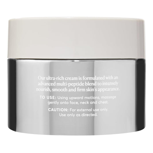 Multi-Peptide Rich Cream, Hydrating & Nourishing to Help Appearance of Fine Lines & Wrinkles, Vegan & Cruelty-Free, 1.7 Oz