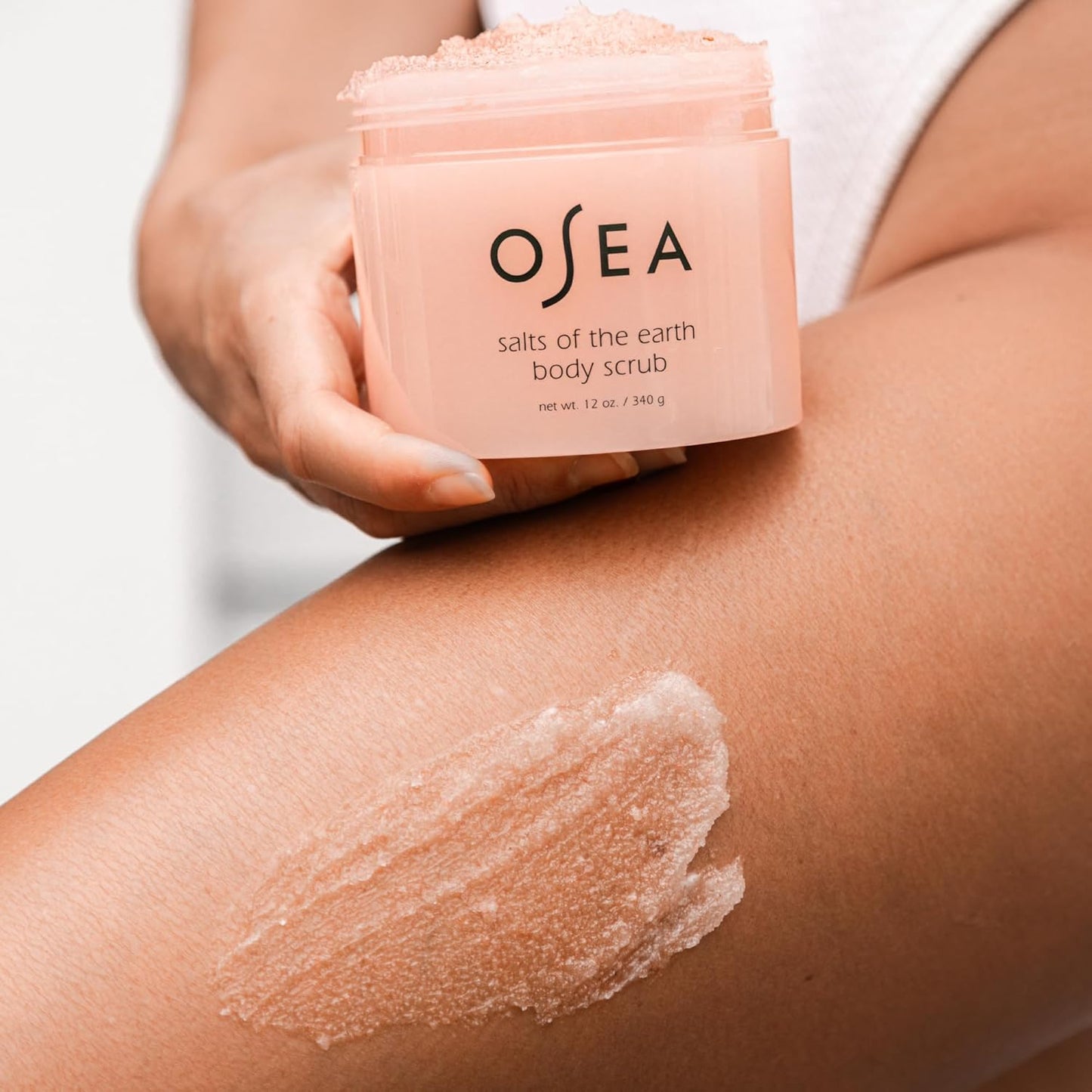 Salts of the Earth Body Scrub 12 Oz - Pink Himalayan Salt Scrub - Gentle Body Exfoliation Skincare - Ideal Spa Gift