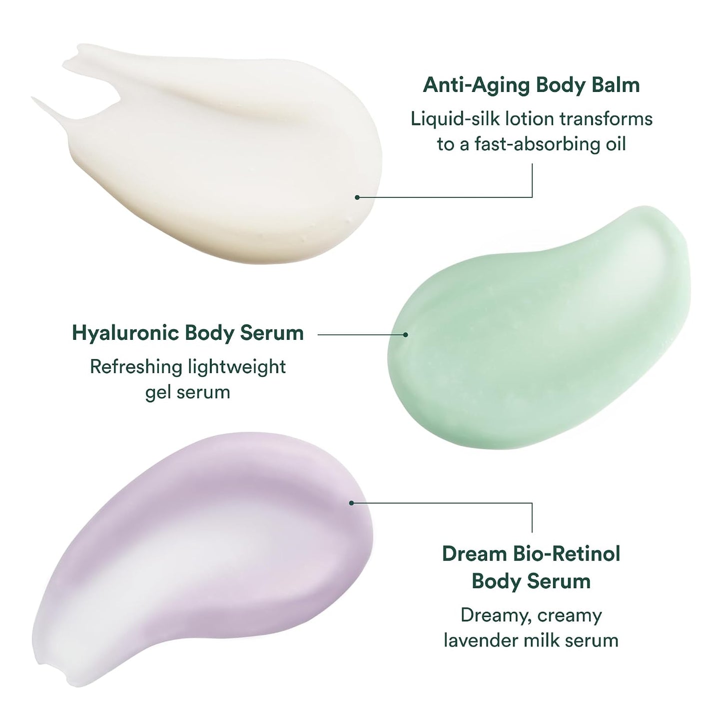 Firm & Hydrate Body Trio – Firming & Hydrating Mother'S Day Limited Edition Gift Set with Anti-Aging Balm, Hyaluronic Serum & Travel Size Dream Bio-Retinol Serum