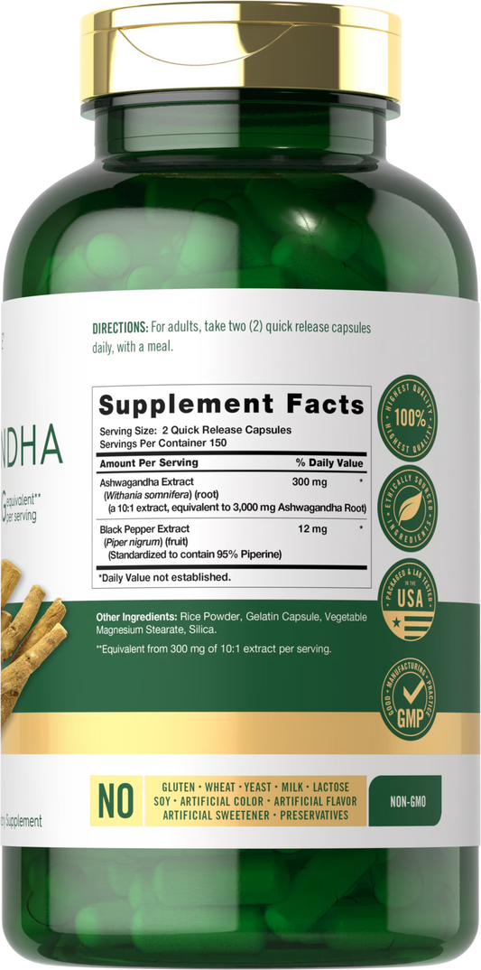 Ashwagandha Supplement 3000Mg | 300 Capsules