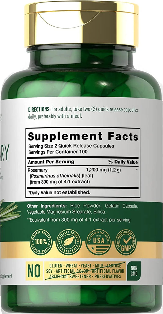Rosemary Extract | 1200Mg | 200 Capsules | by