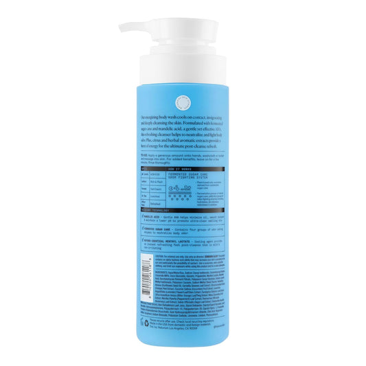 the Energizer Body Wash, Cooling & Refreshing Formula with Mandelic Acid, Deeply Cleanses & Neutralizes Body Odor, 16.9 Oz