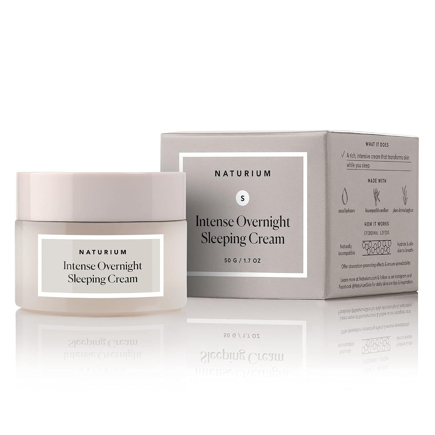 Intense Overnight Sleeping Cream, Hydrating & Anti-Aging Face Moisturizer, 1.7 Oz