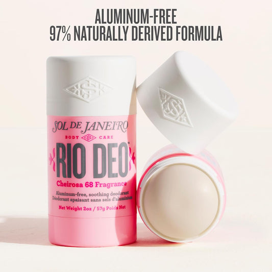 Sol De Janeiro Rio Deo - Refillable Aluminum Free Deodorant | Prevents Odor, Gently Exfoliates, Evens Skin Tone