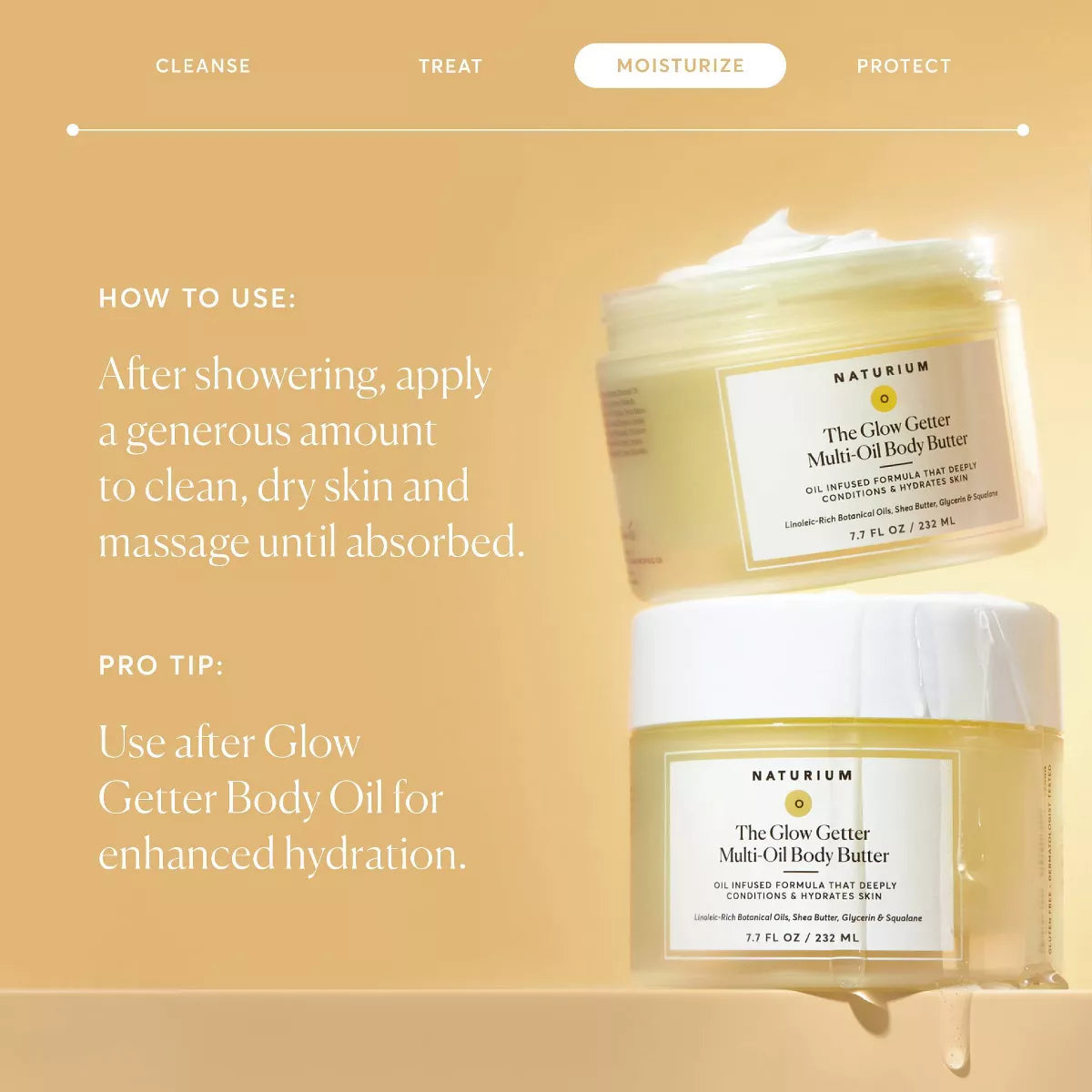 Naturium Mini the Glow Getter Body Butter - 2.5 Fl Oz: Firming Vanilla Moisturizer for Normal, Oily, Sensitive & Dry Skin