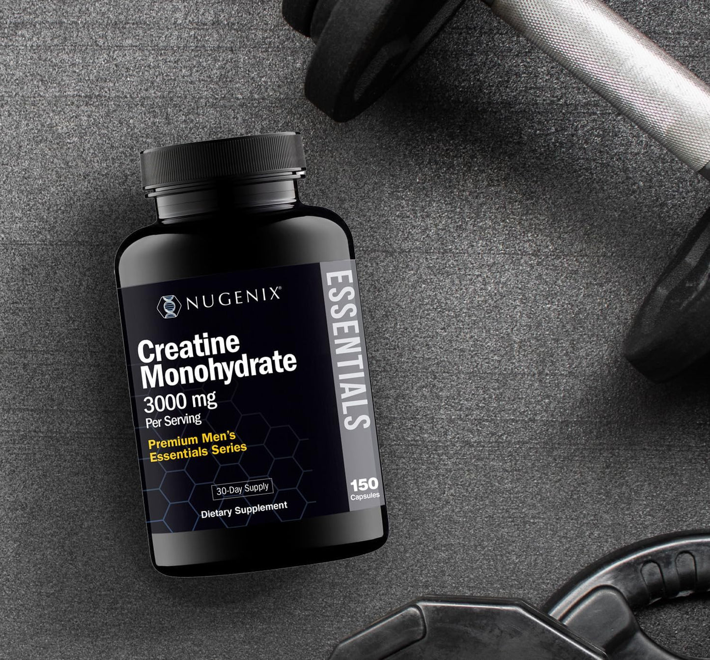 Essentials Premium Creatine Monohydrate Pills Supplement, 3000Mg, 150 Capsules
