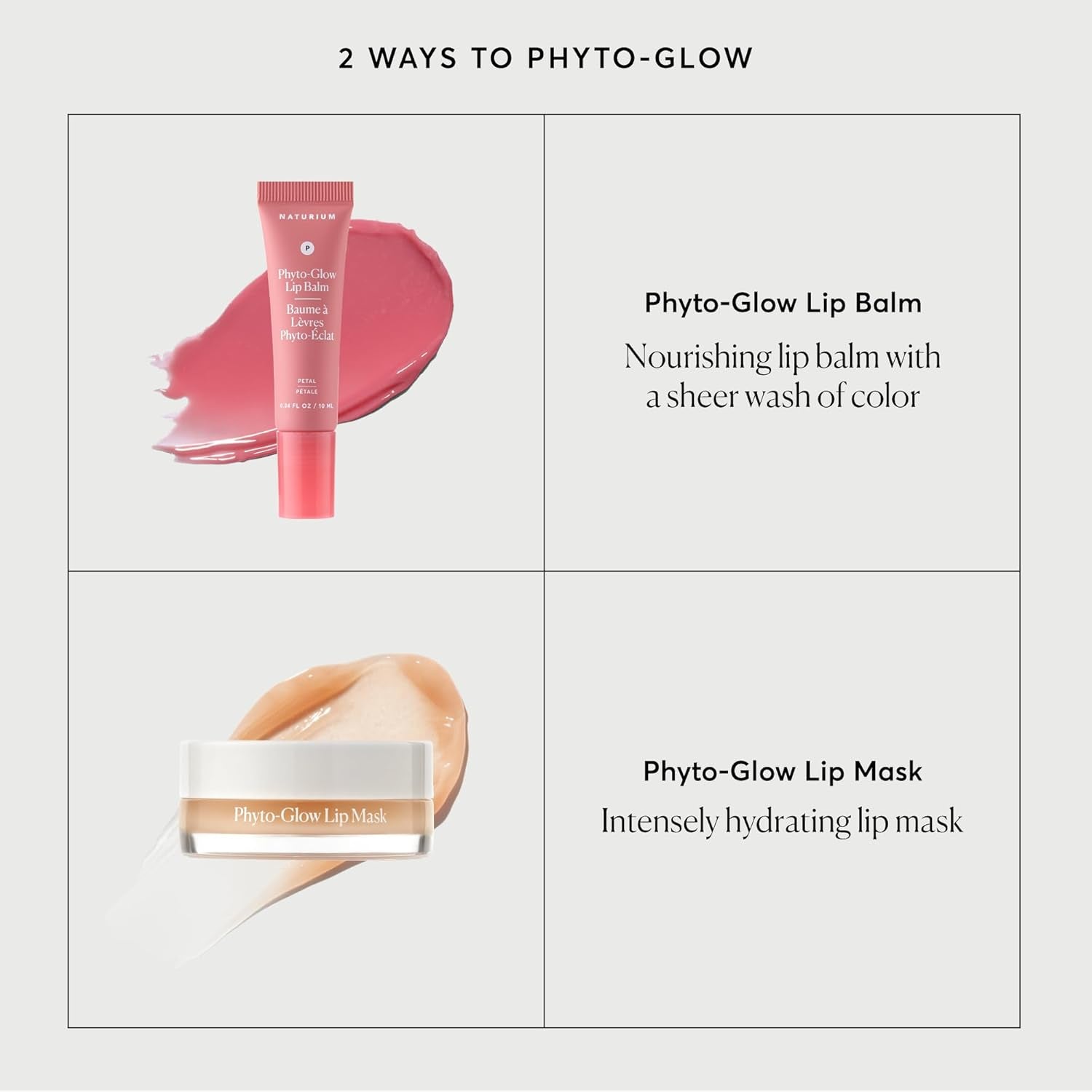 Phyto-Glow Lip Balm, Hydrating Lip Care with a Glossy Finish, 0.34 Oz Petal