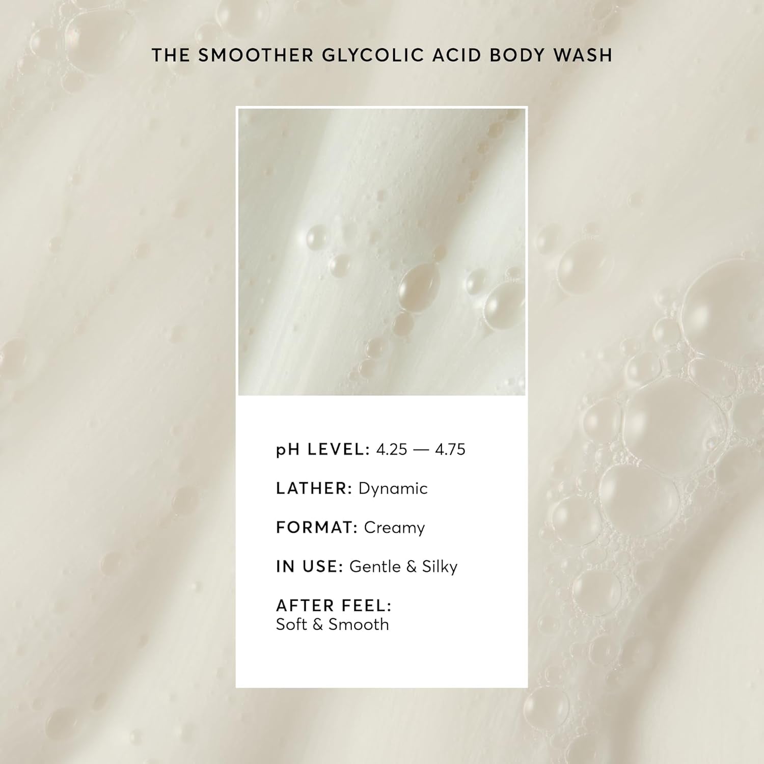 the Smoother Glycolic Acid Exfoliating Body Wash, Soft & Smoothing Cleanser, 16.9 Oz