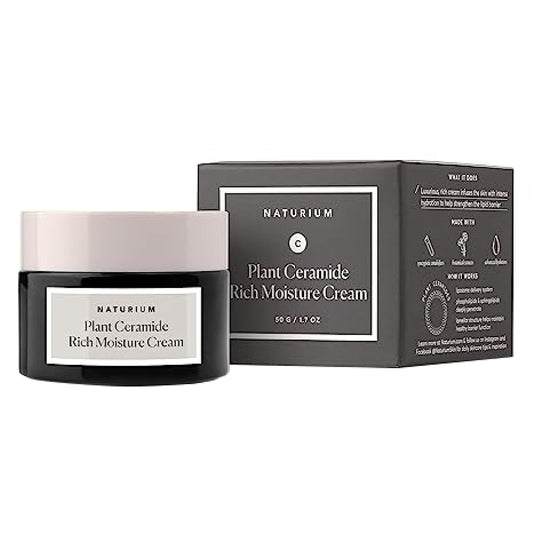 Plant Ceramide Rich Moisture Cream, Hydrating & Anti-Aging Skincare, 1.7 Oz