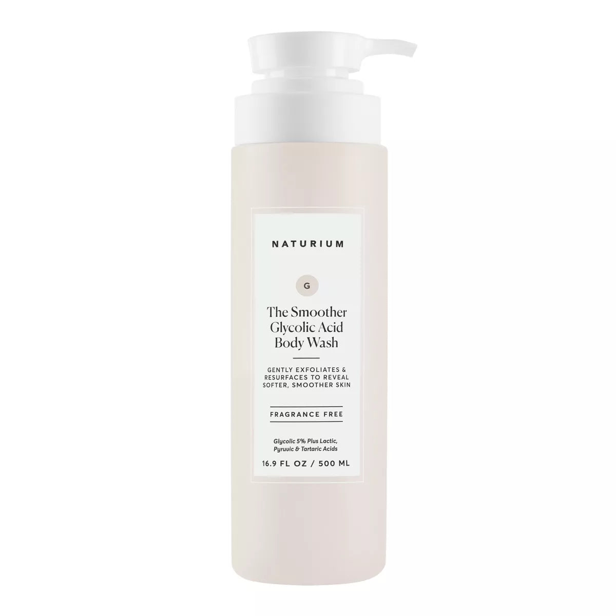 Naturium the Smoother Glycolic Acid Exfoliating Body Wash - 16.9 Fl Oz: Suitable for Oily, Combination, Sensitive Skin, Liquid Form