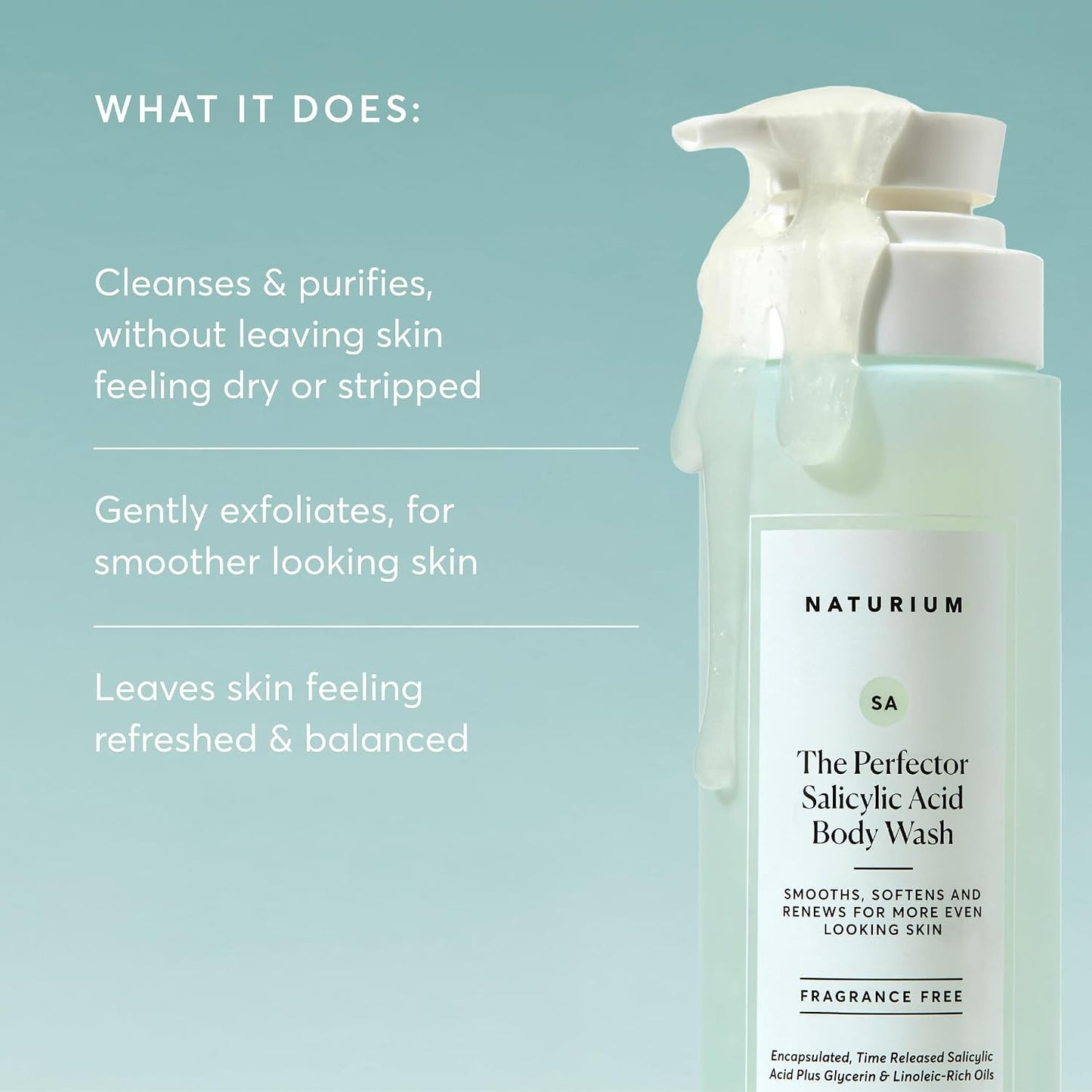 the Perfector Salicylic Acid Body Wash, Gentle & Smoothing Cleanser, 16.9 Oz