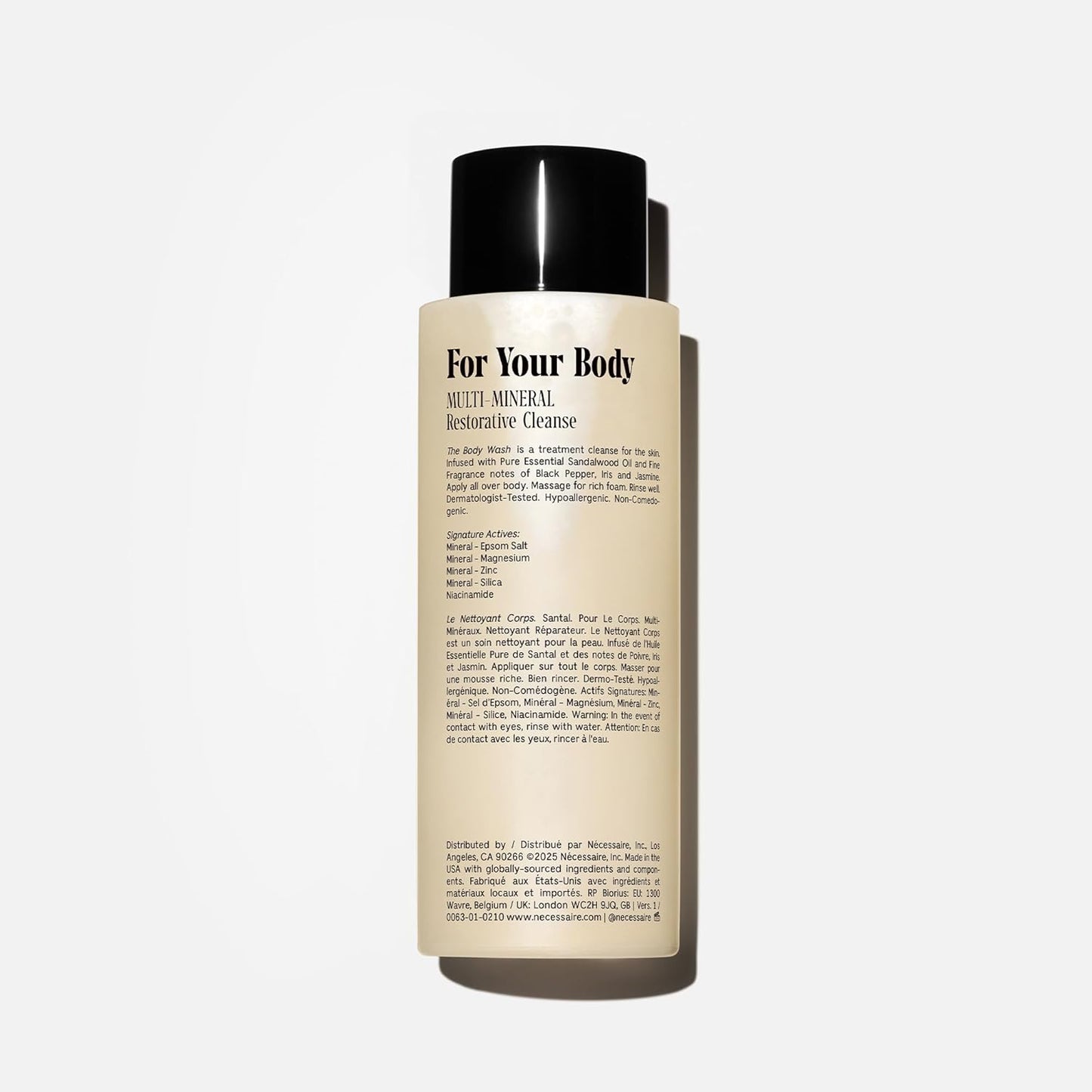 the Body Wash Santal - Multi-Oil Shower Gel Body Wash for Women + Men. Non-Comedogenic + Hypoallergenic for Sensitive Skin with Niacinamide. 8.4 Fl Oz.