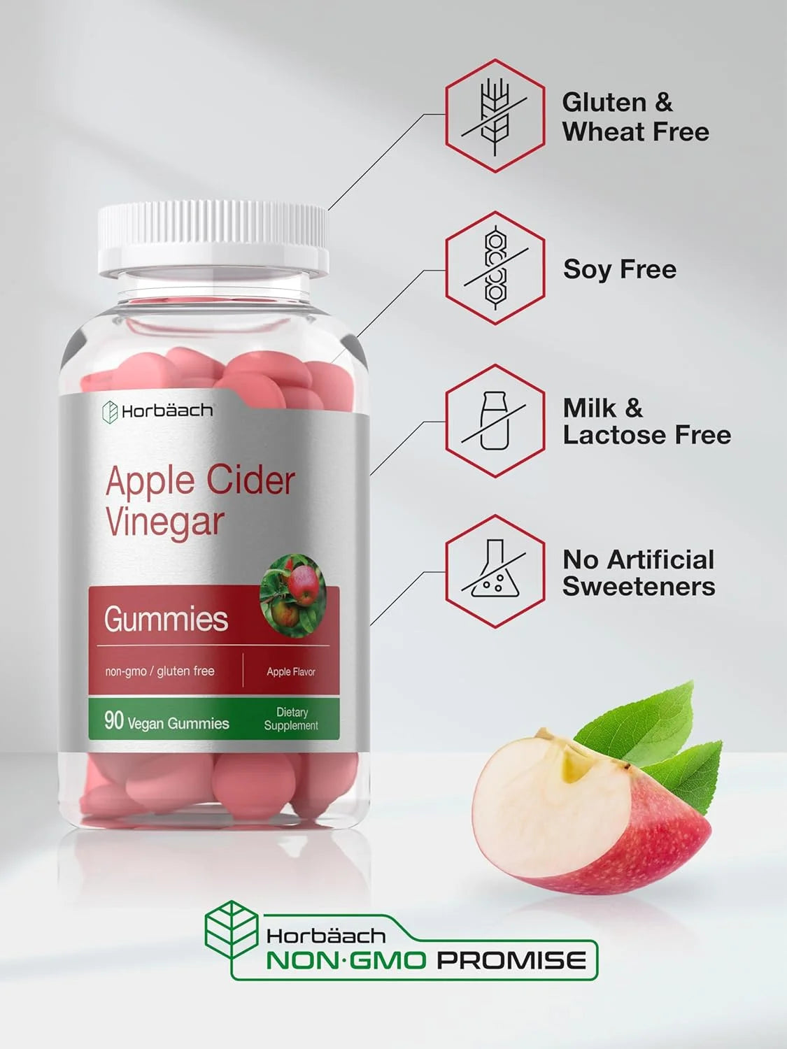 Apple Cider Vinegar 400Mg | 90 Vegan Gummies for Men and Women | by
