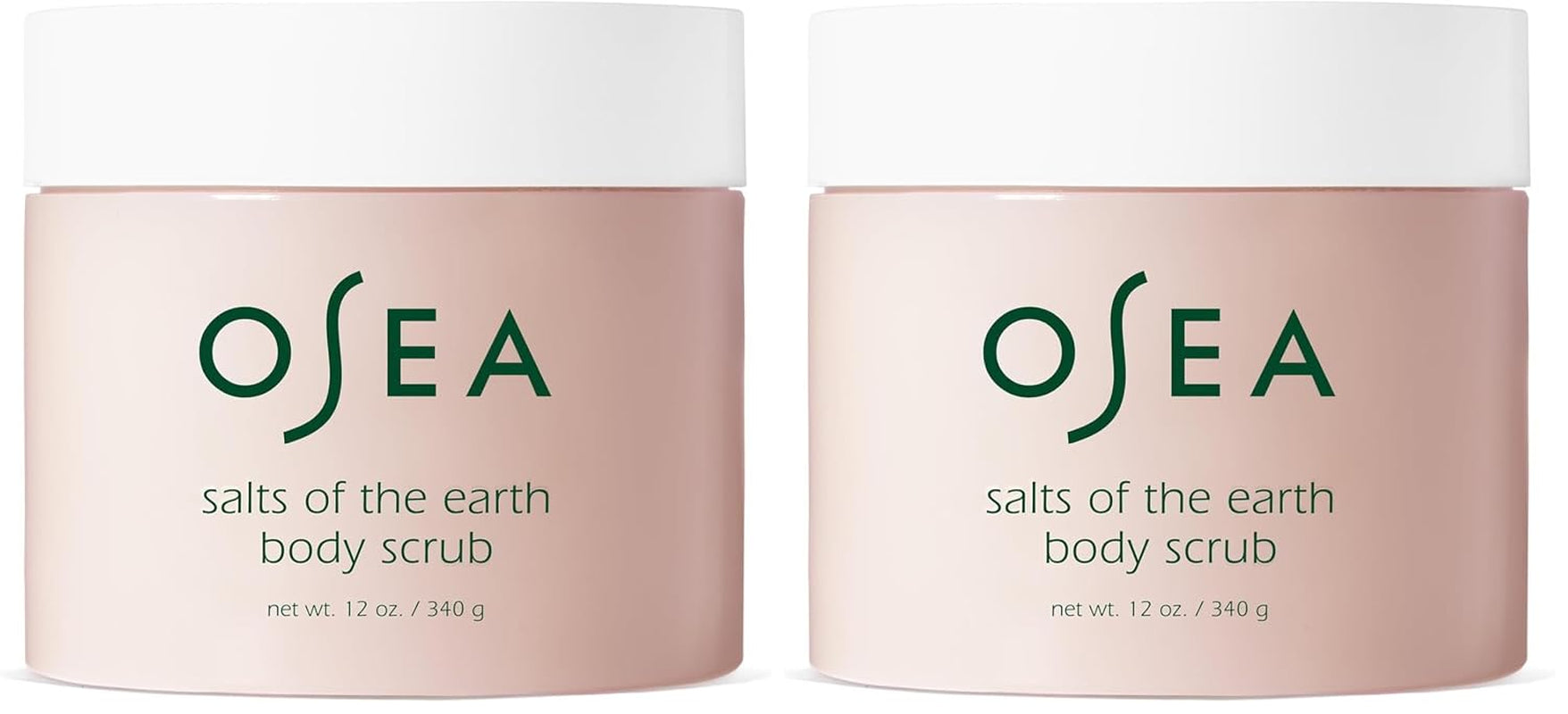 Salts of the Earth Body Scrub 12 Oz - Pink Himalayan Salt Scrub - Gentle Body Exfoliation Skincare - Ideal Spa Gift for Pampering - Clean Beauty & Vegan Body Care (Pack of 2)