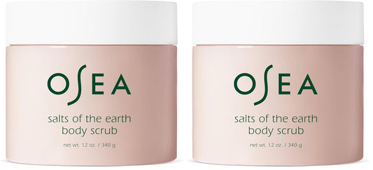 Salts of the Earth Body Scrub 12 Oz - Pink Himalayan Salt Scrub - Gentle Body Exfoliation Skincare - Ideal Spa Gift for Pampering - Clean Beauty & Vegan Body Care (Pack of 2)