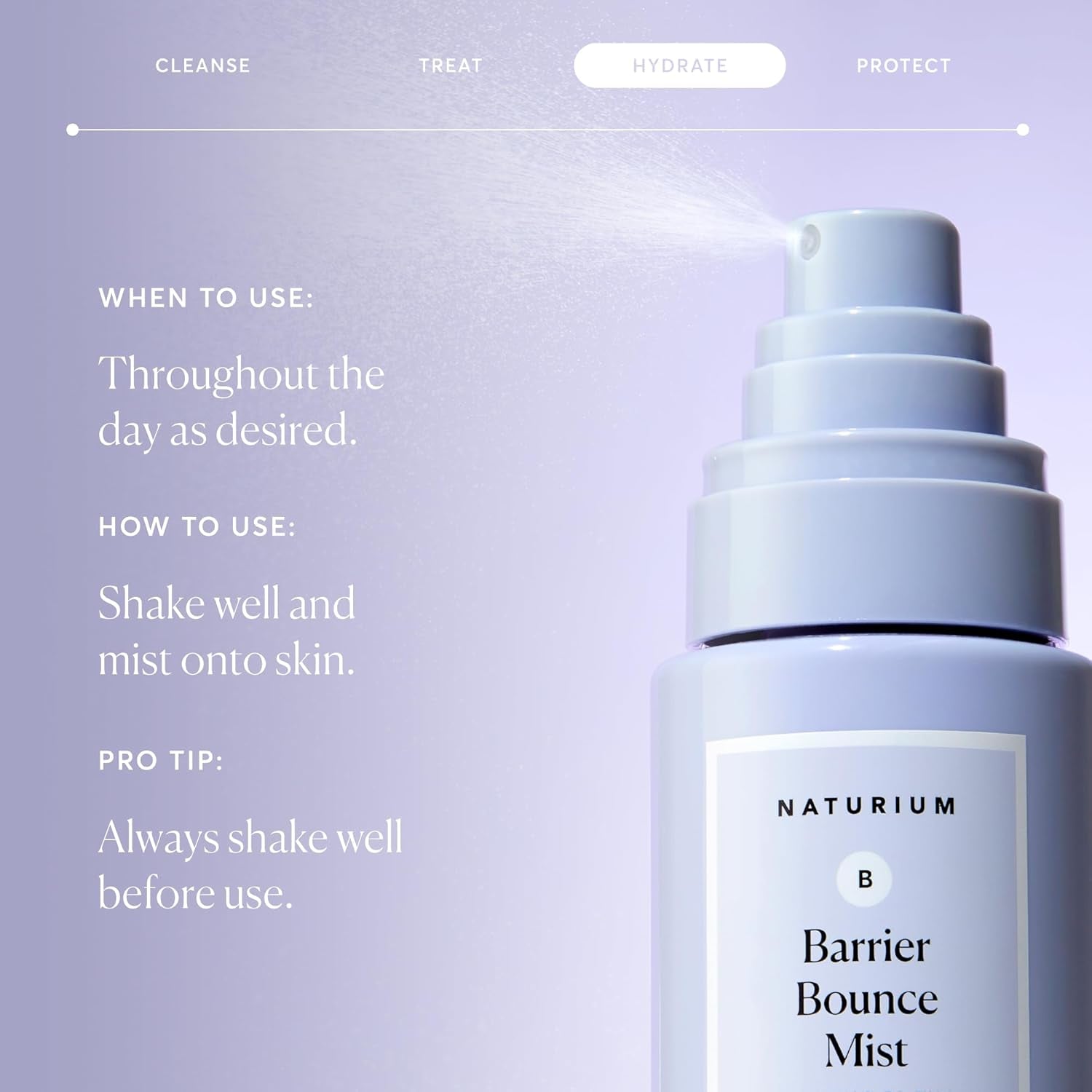 Barrier Bounce Mist, Hydrating Skincare with Urea, Squalane, Plant-Derived Ceramide & Aloe, 100 Ml / 3.4 Fl Oz