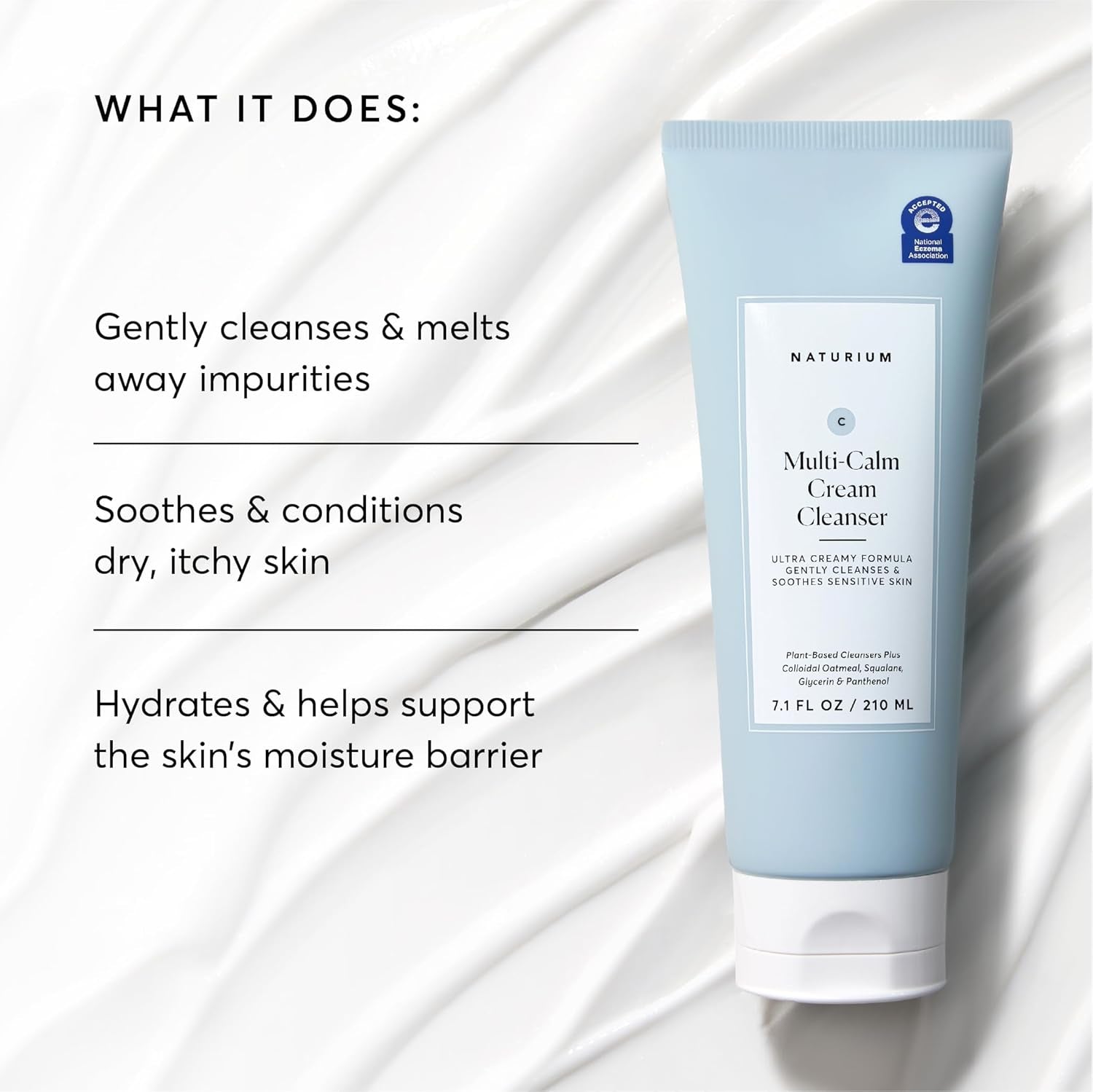 Multi-Calm Cream Cleanser, Hydrating Face Wash for Eczema-Prone Skin, 210 Ml / 7.1 Fl Oz