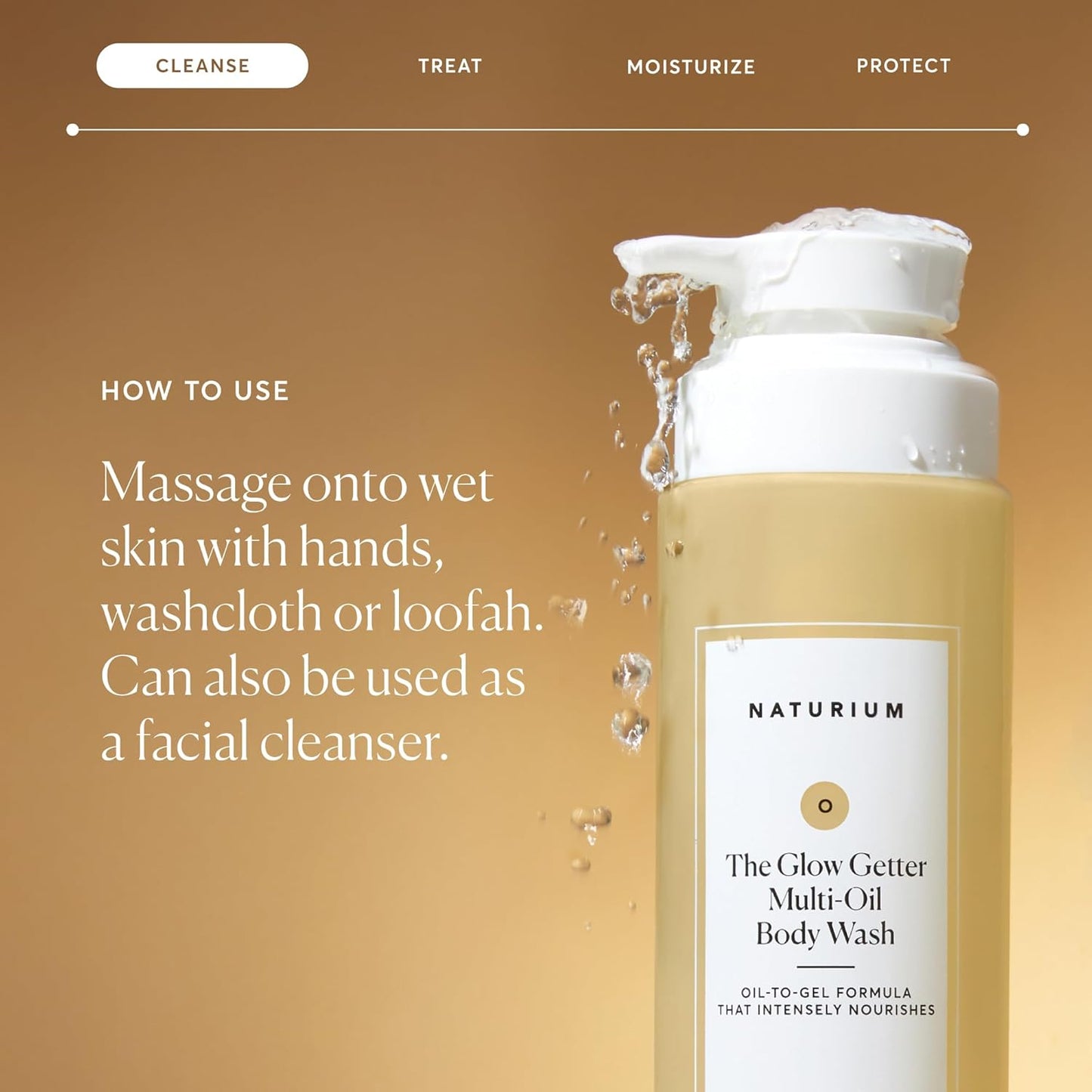 the Glow Getter Multi-Oil Hydrating Body Wash, Gentle Cleanser, 16.9 Oz