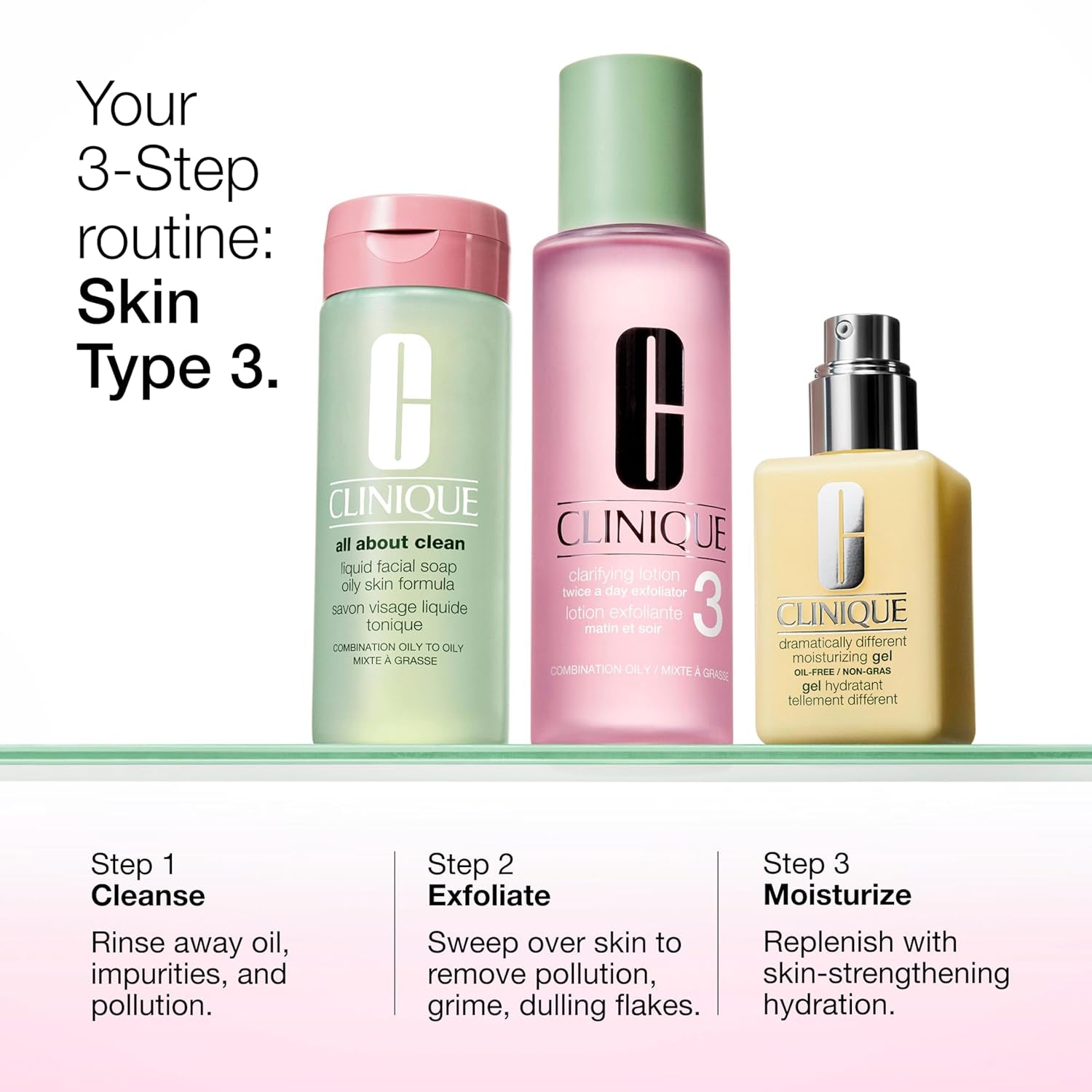 Clinique Clarifying Lotion 1.0, 1, 2, 3 & 4 | Exfoliating Face Toner with Witch Hazel | 5 Formulas for Every Skin Type | Step 2 of 3-Step Skin Care Routine