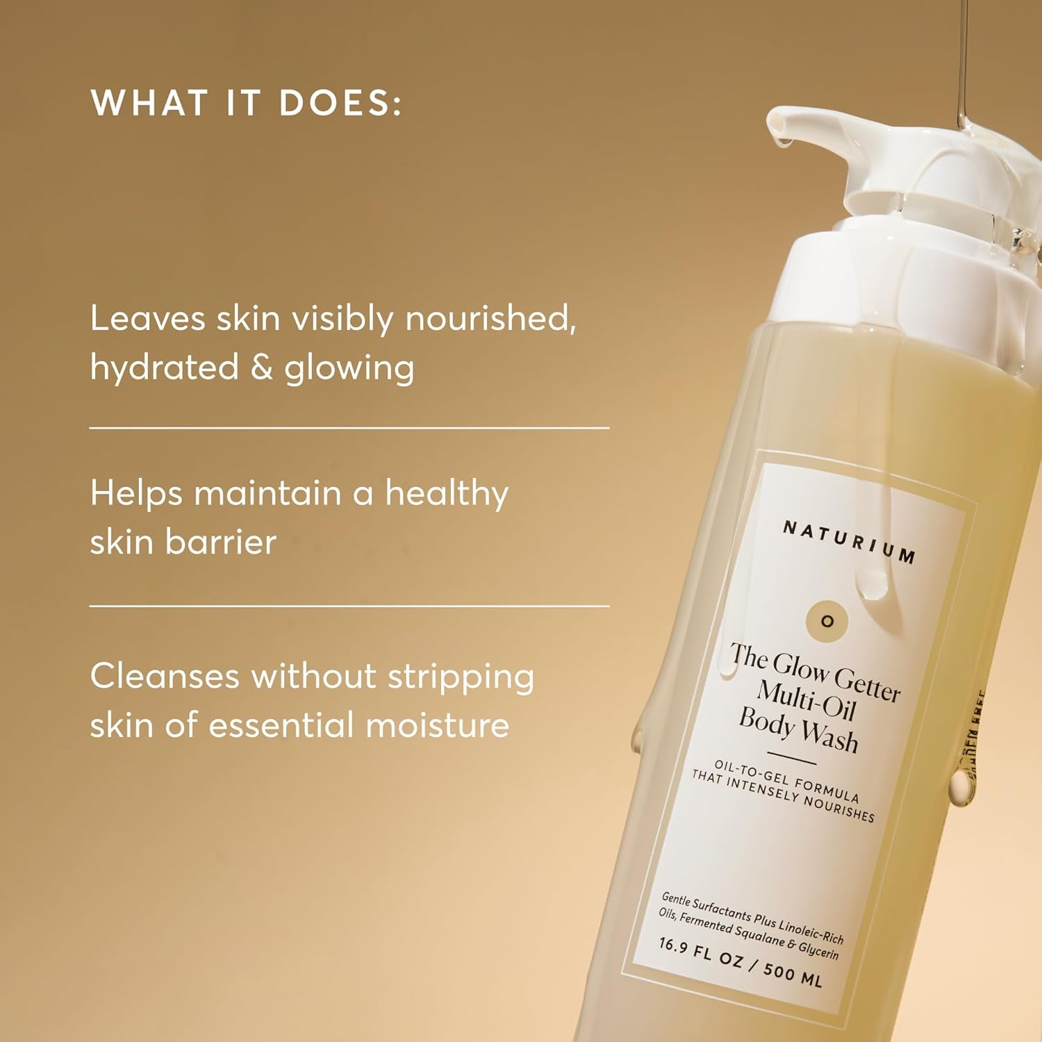 the Glow Getter Multi-Oil Hydrating Body Wash, Gentle Cleanser, 16.9 Oz