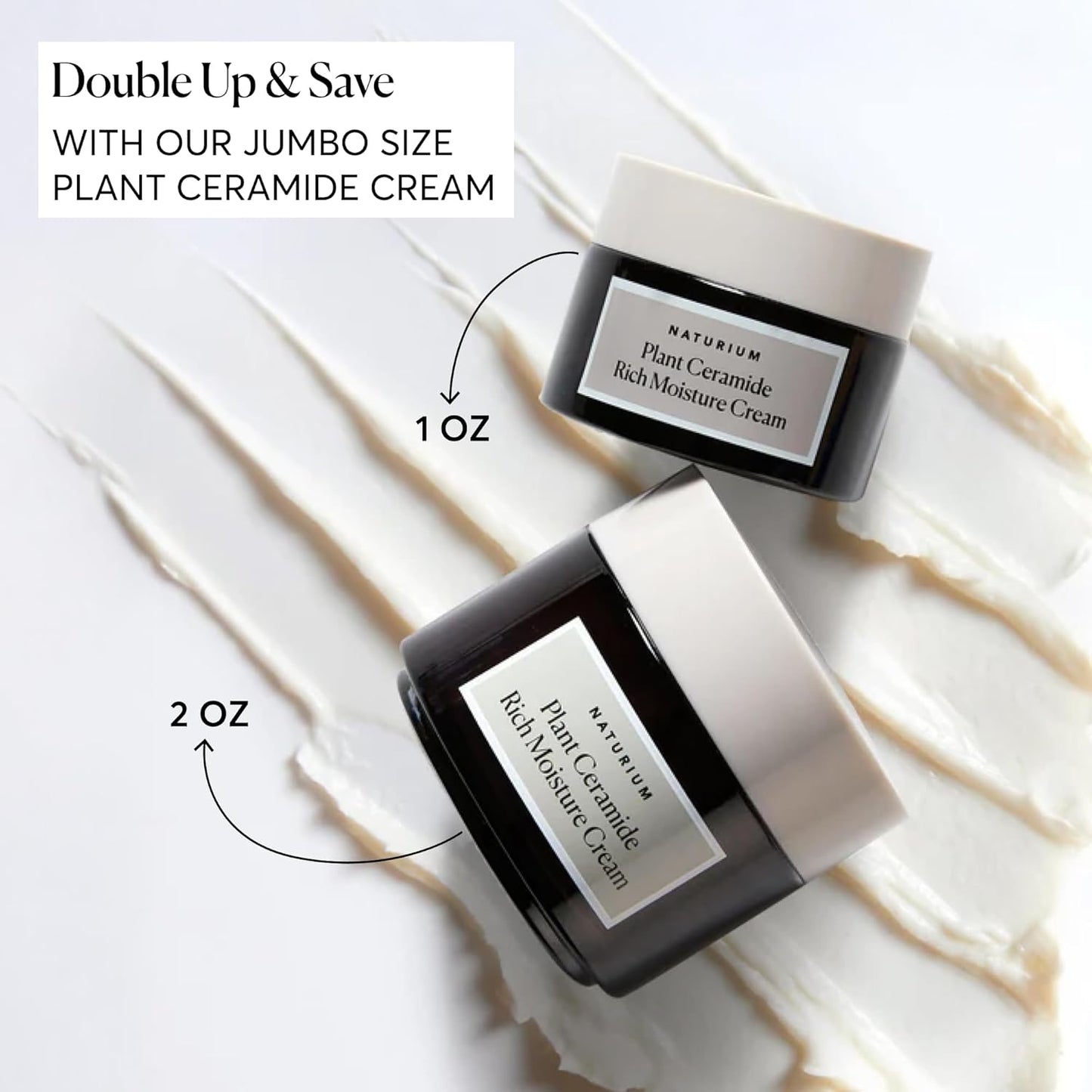 Plant Ceramide Rich Moisture Cream Jumbo, Hydrating & Anti-Aging Skincare, 3.5 Oz