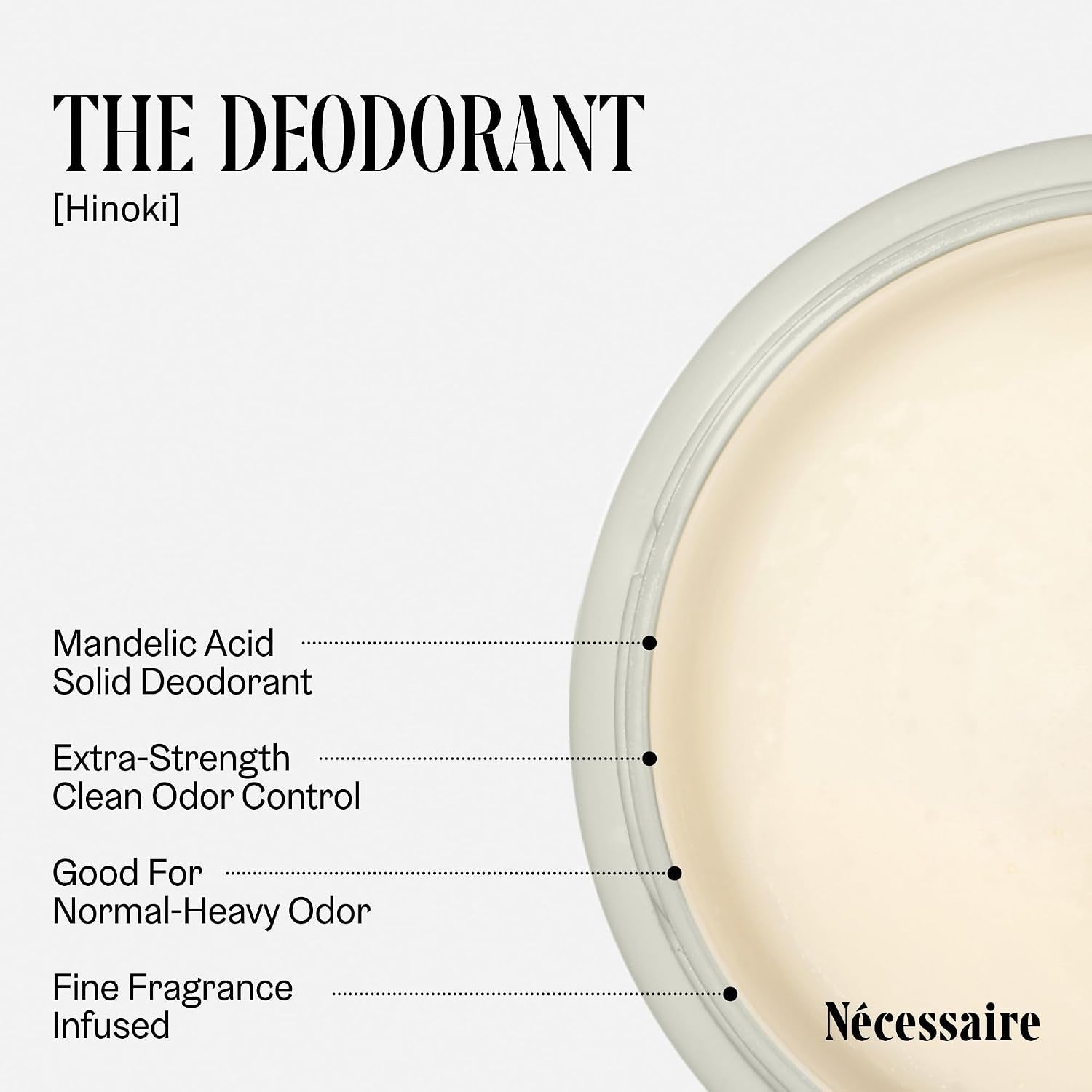 the Deodorant Hinoki | Natural Aluminum Free Deodorant for Women & Men. Extra Strength Treatment with Mandelic Acid. Free of Baking Soda, Ozokerite & Parabens (75 G/2.5 Oz)