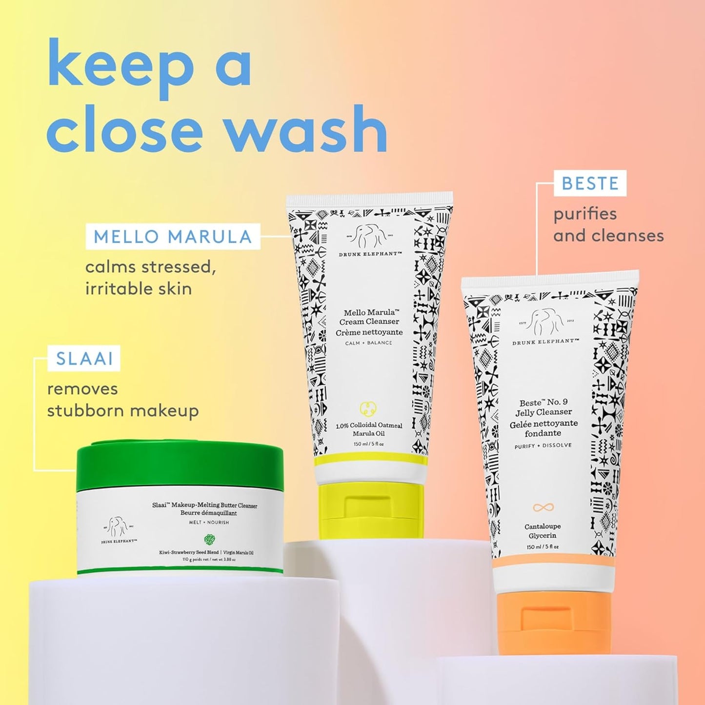 Drunk Elephant Beste No. 9 Jelly Cleanser - Travel-Size Gel Face Wash - Clean Clinical Skincare - Cruelty-Free - Dermatologist-Tested - Free of Essential Oils, Silicones, and Fragrance