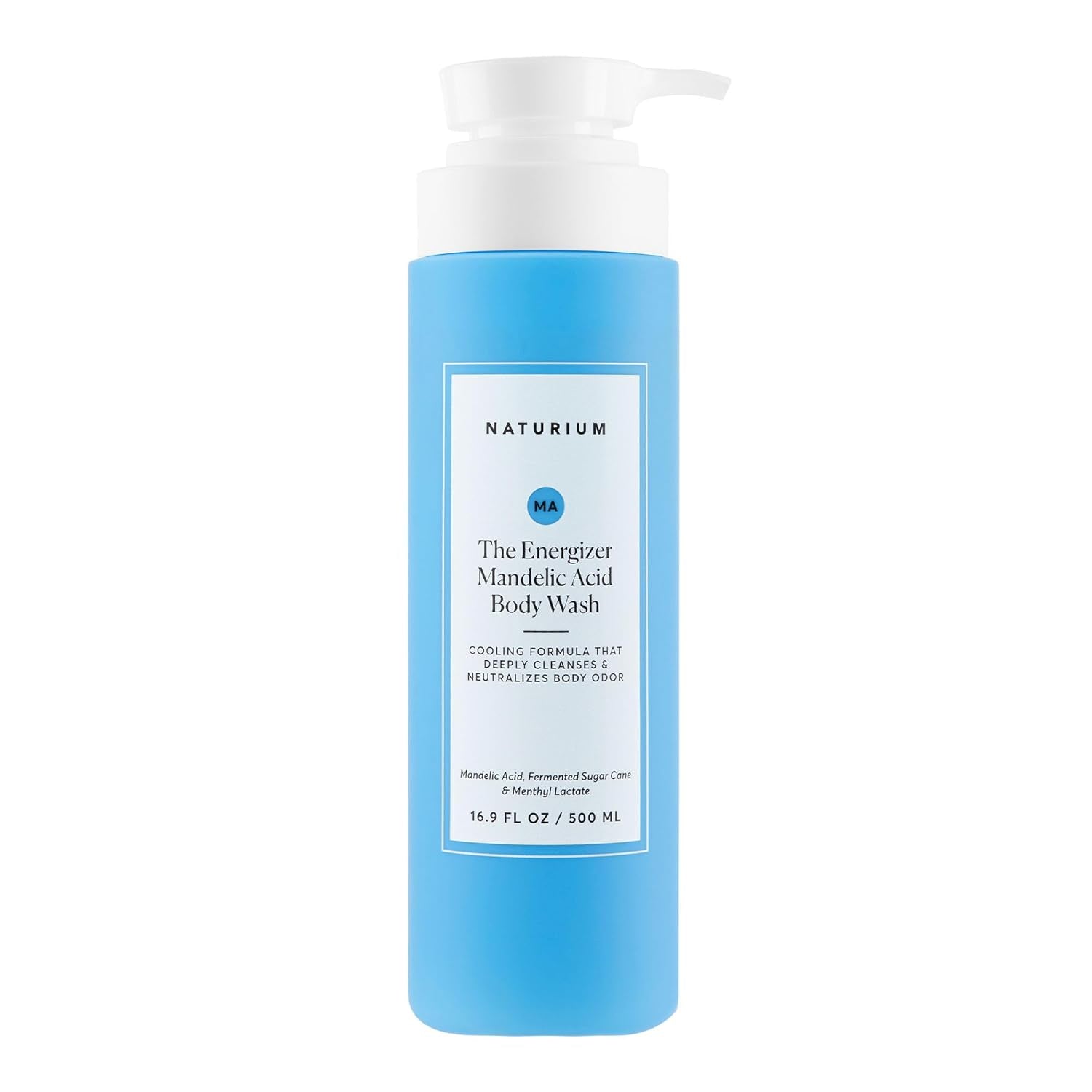 the Energizer Body Wash, Cooling & Refreshing Formula with Mandelic Acid, Deeply Cleanses & Neutralizes Body Odor, 16.9 Oz
