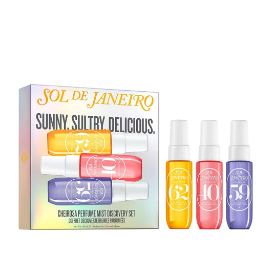 Sol De Janeiro Cheirosa Perfume Mist Discovery Set | Includes Cheirosa 62, 40, and 59 | 3 X 1 Fl Oz. Beauty Minis
