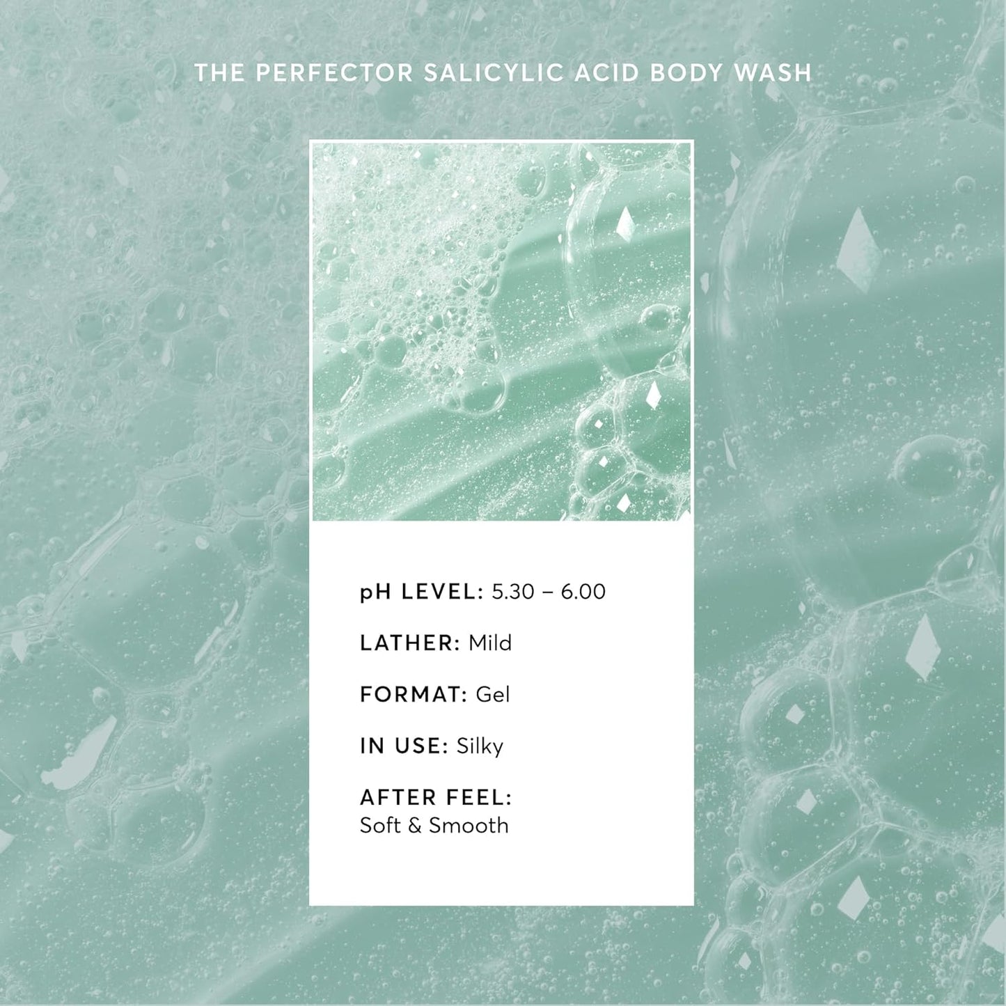 the Perfector Salicylic Acid Body Wash, Gentle & Smoothing Cleanser, 16.9 Oz