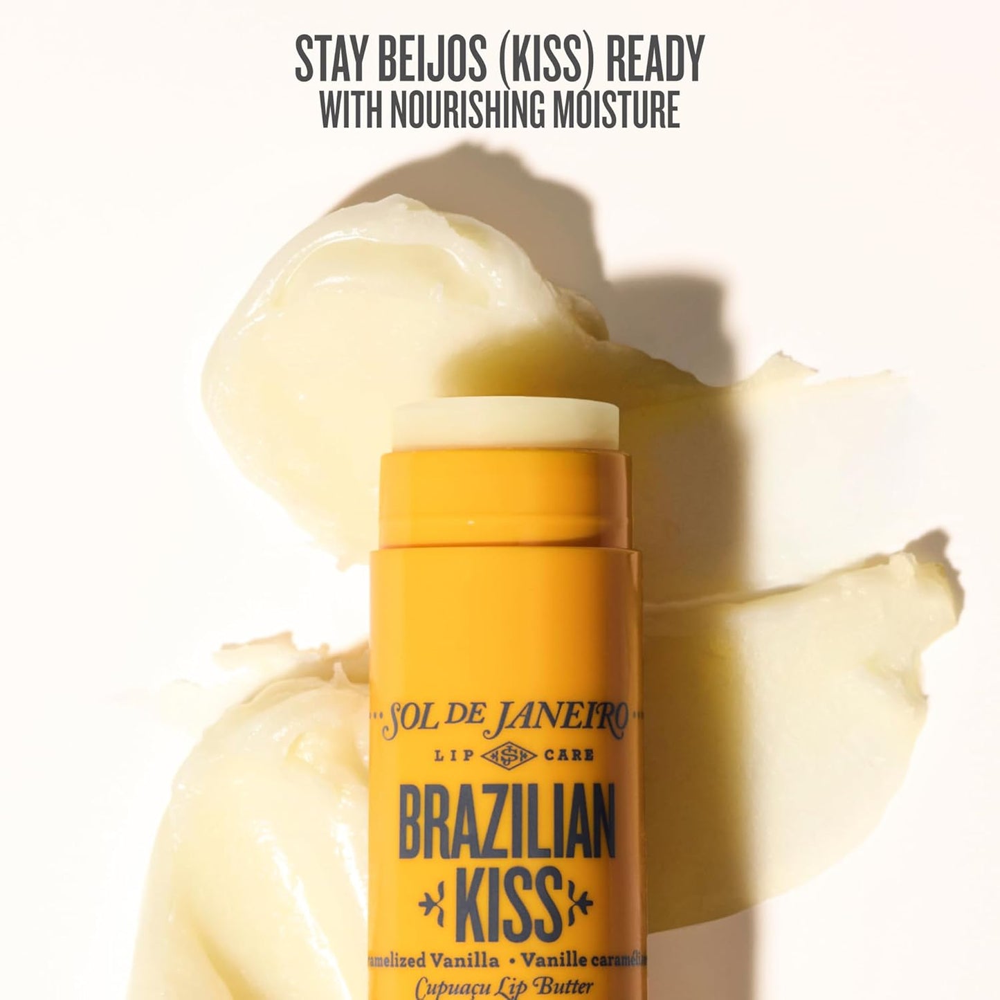 Sol De Janeiro Brazilian Kiss Hydrating Lip Butter Balm | Vanilla Lip Balm | Vegan Formula