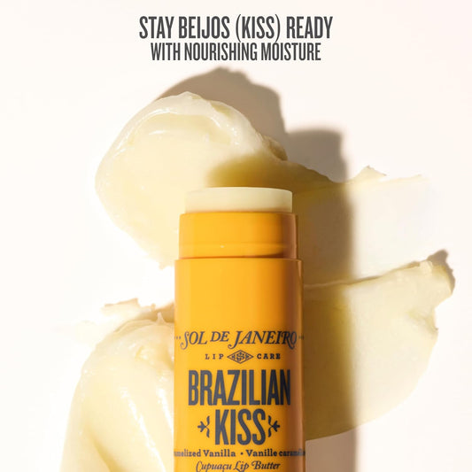 Sol De Janeiro Brazilian Kiss Hydrating Lip Butter Balm | Vanilla Lip Balm | Vegan Formula