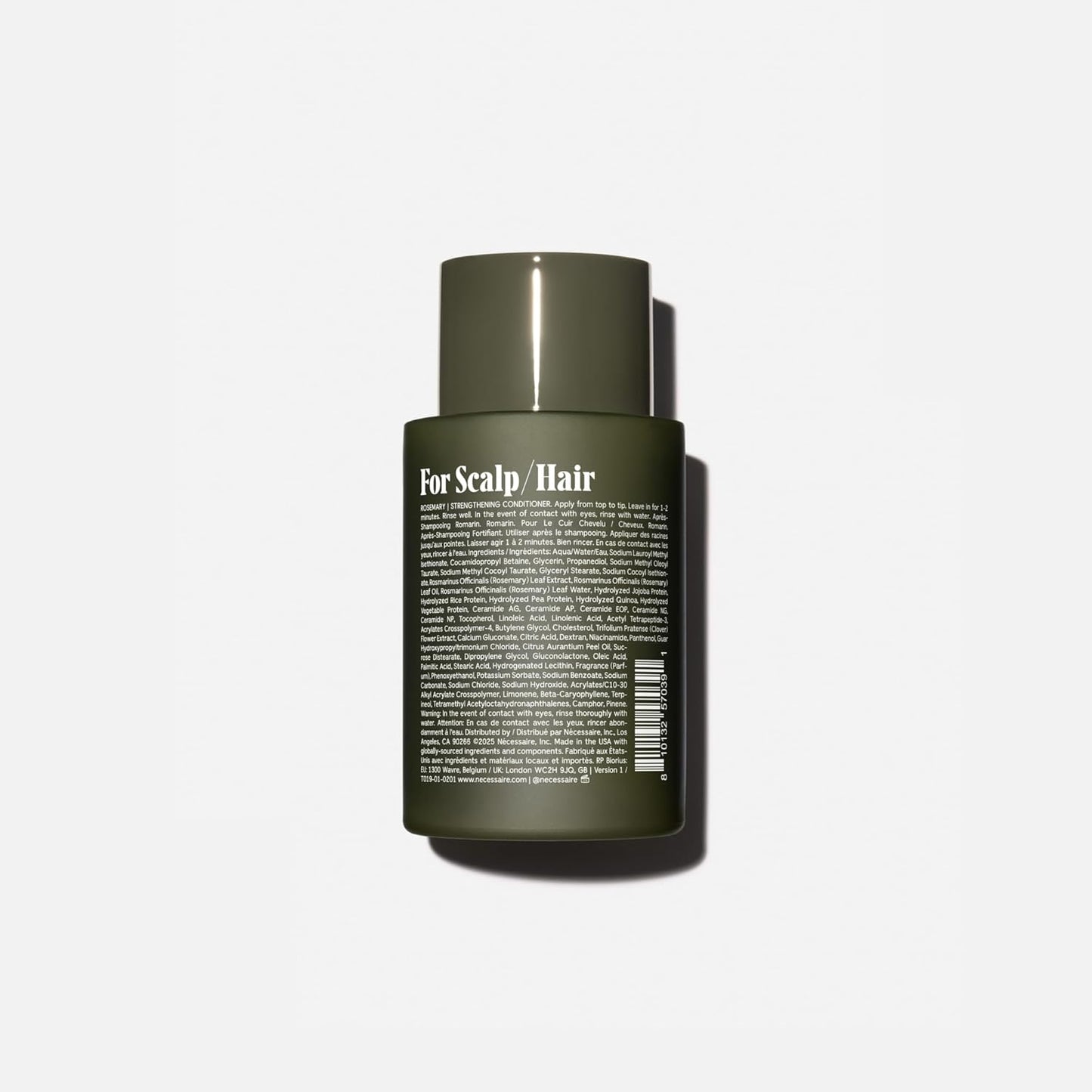 Rosemary Conditioner – Multi-Protein Strengthening with Rosemary Oil, Ceramides + Proteins - Color-Safe. 3.4Oz