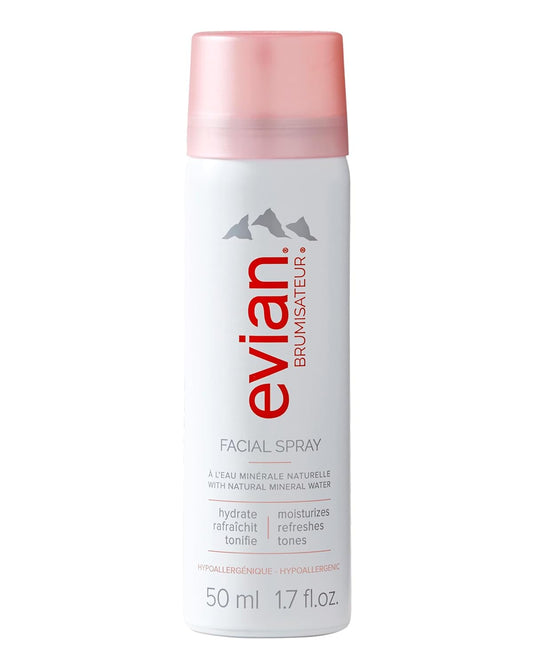 Evian Facial Spray 1.7 Oz - Hydrating Mineral Water Mist for Face & Skin