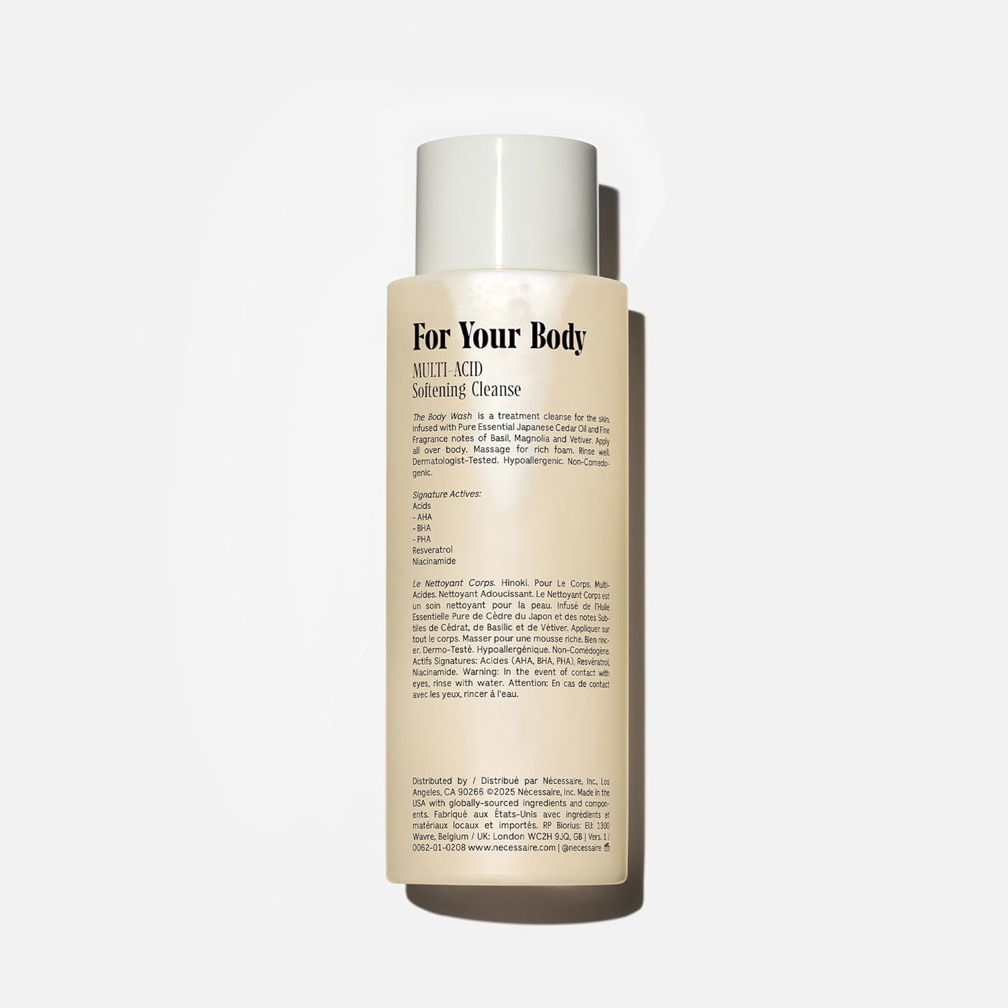 the Body Wash Hinoki - Multi-Oil Shower Gel Body Wash for Sensitive Skin with Niacinamide. 8.4 Fl Oz.
