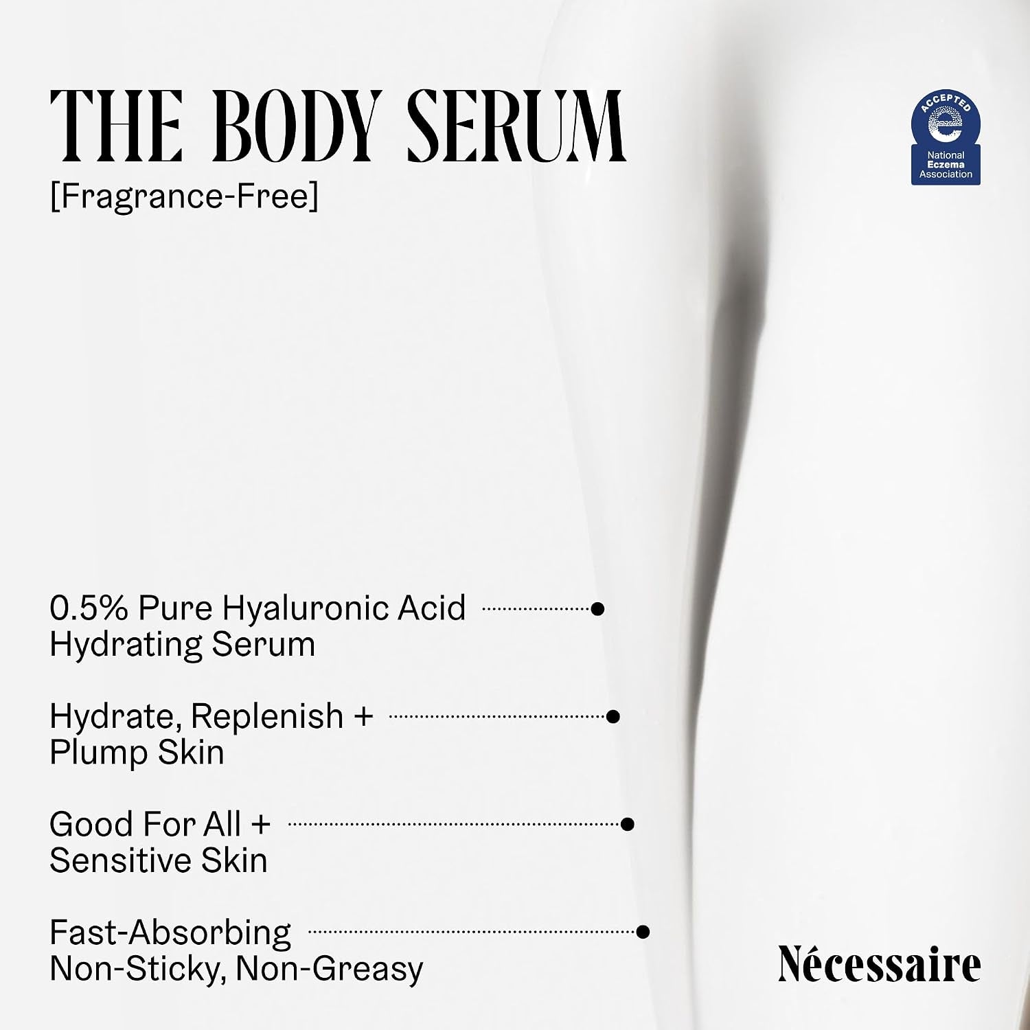 the Body Serum – Fragrance-Free Hyaluronic Acid Body Serum for Women+ Men. Niacinamide Firming Body Lotion – Fast-Absorbing for Sensitive + Eczema-Prone Skin. 150 Ml / 5.1 Fl Oz.