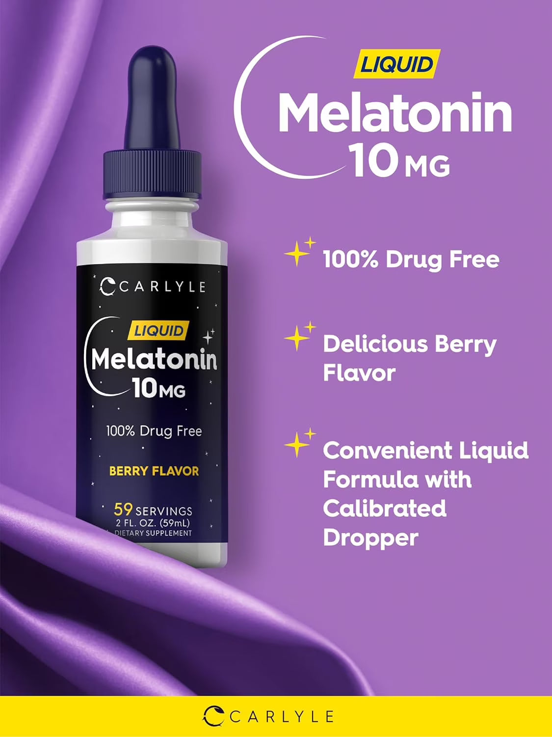 Melatonin Liquid 10Mg | 2 Fl Oz | Berry Flavor