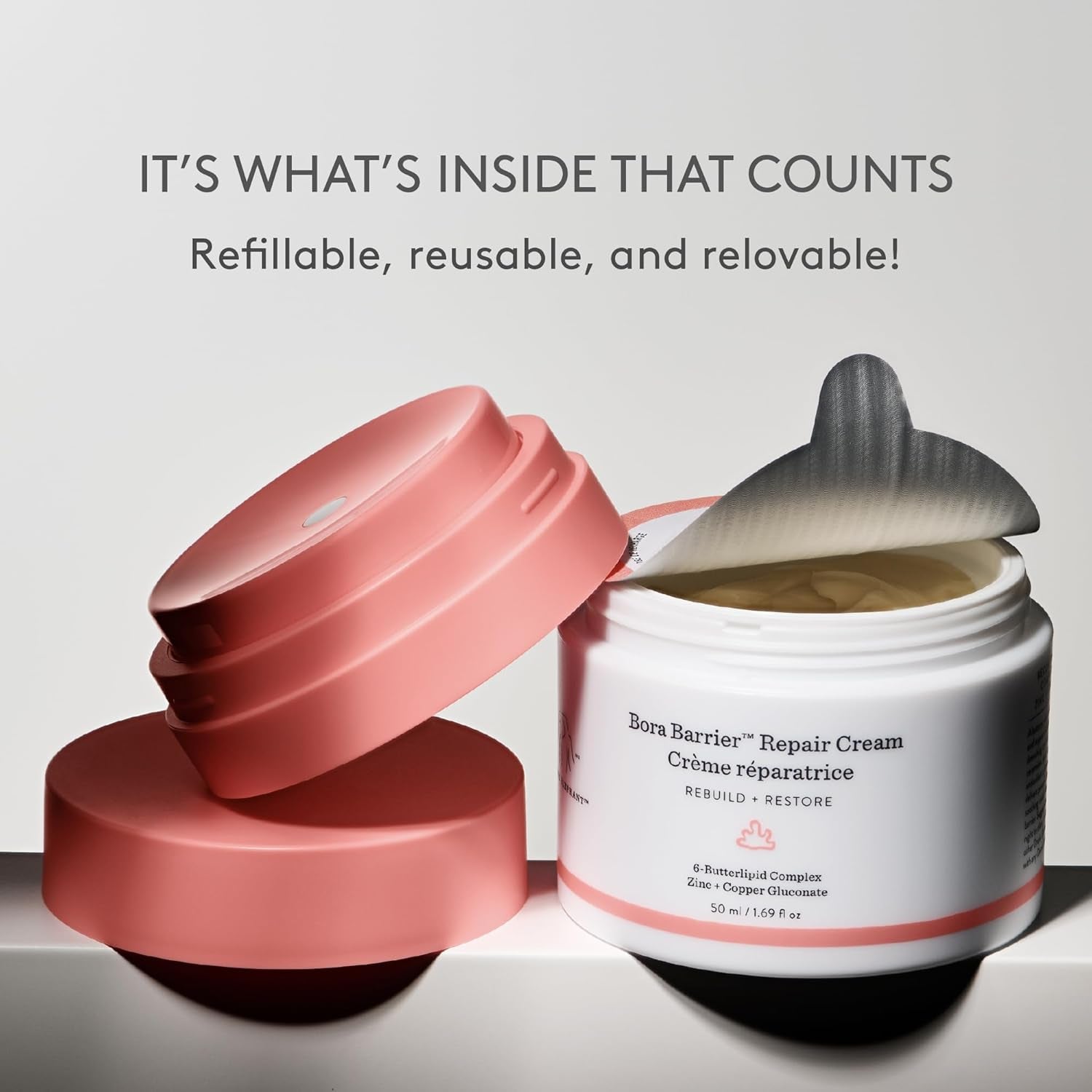 Drunk Elephant Bora Barrier Repair Cream - Ultra-Rich Moisturizer - Clean Clinical Skincare - Cruelty-Free - Dermatologist-Tested - Free of Essential Oils, Silicones, and Fragrance