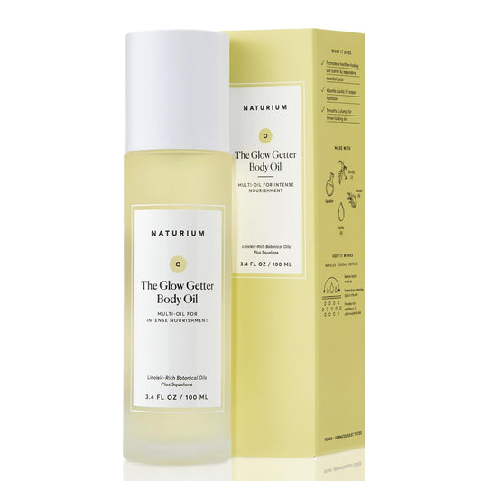 the Glow Getter Body Oil, Multi-Oil for Intense Nourishment, Hydrating & Moisturizing Formula, Vegan & Cruelty-Free, 3.4 Oz