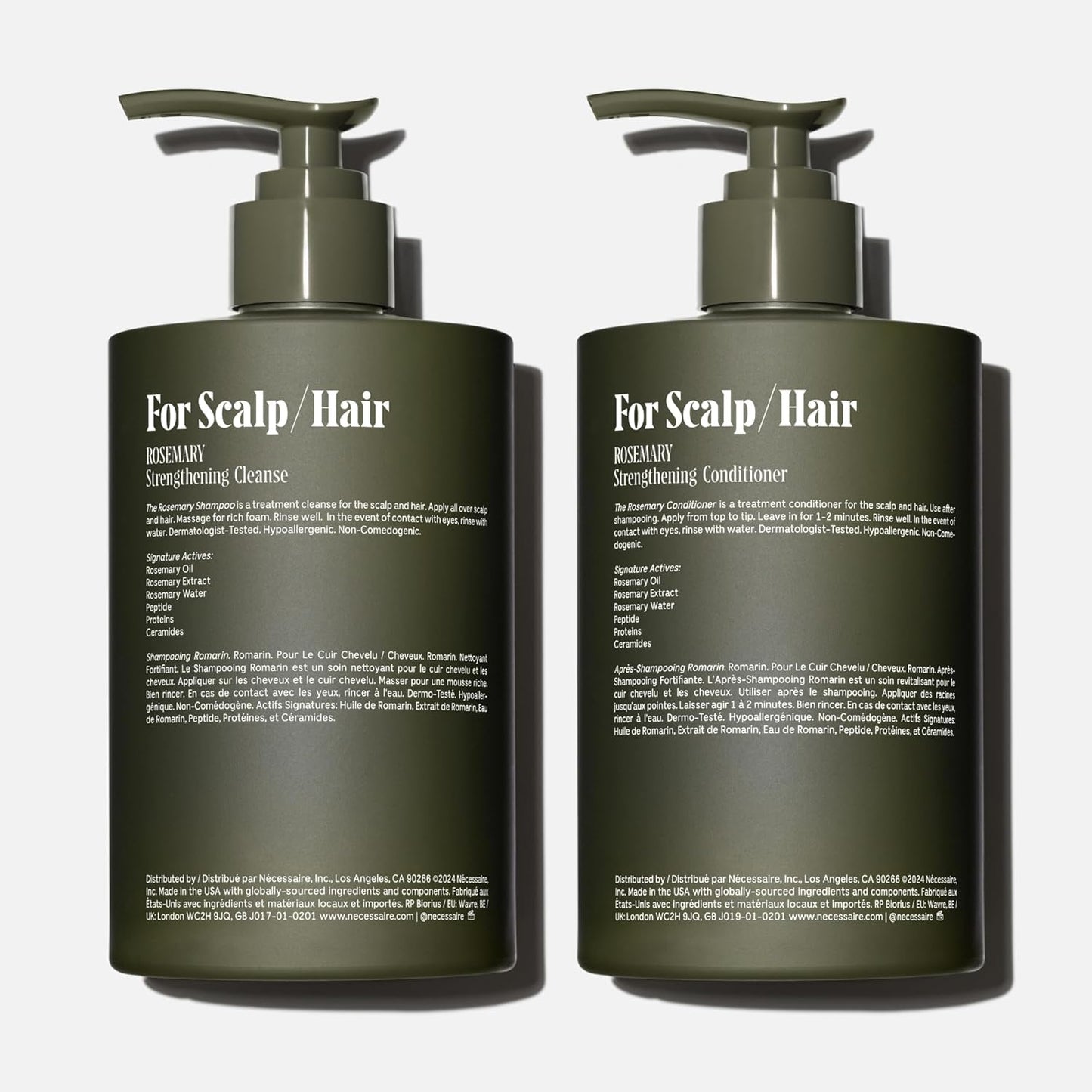 Rosemary Hair Duo | Multi-Protein Strengthening Rosemary Shampoo and Conditioner Set . 250 Ml / 8.4 Oz