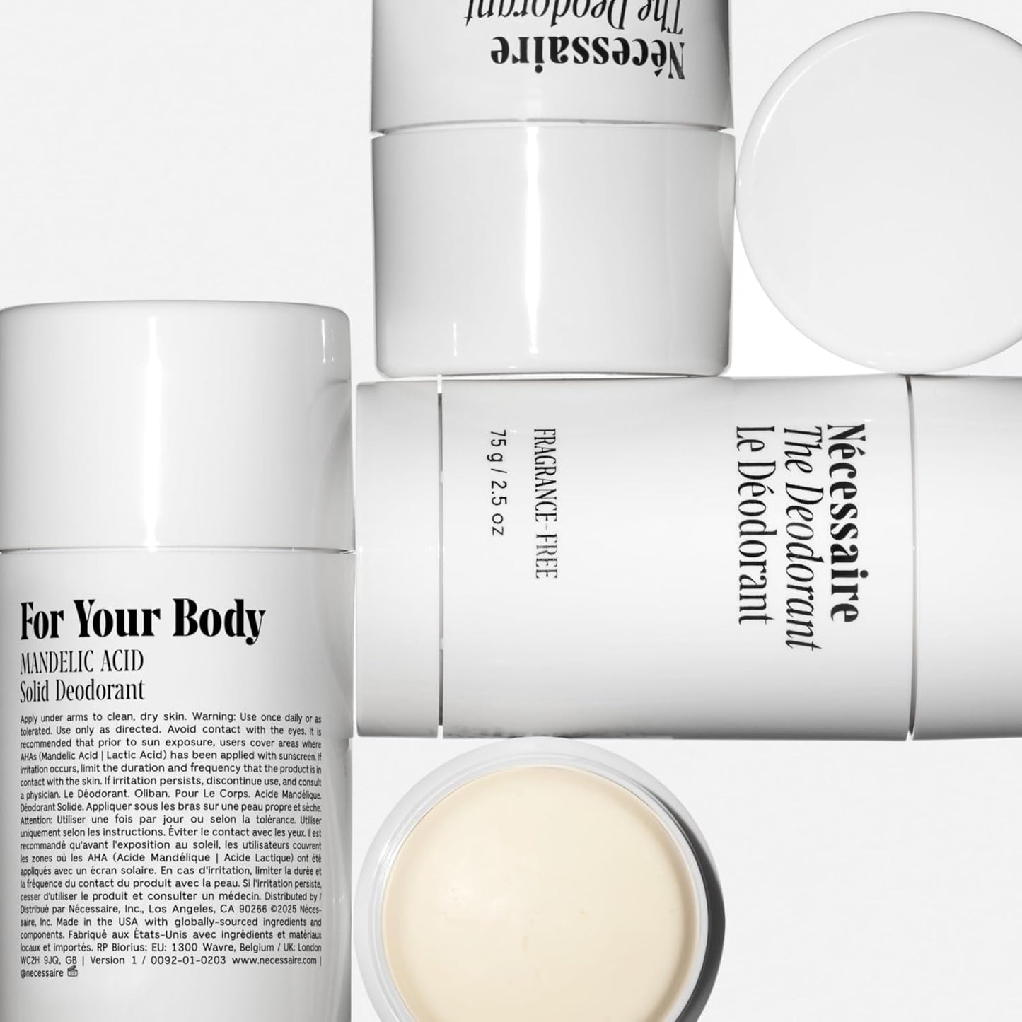 the Deodorant Fragrance-Free | Natural Aluminum Free Deodorant (2X 75 G/2.5 Oz)