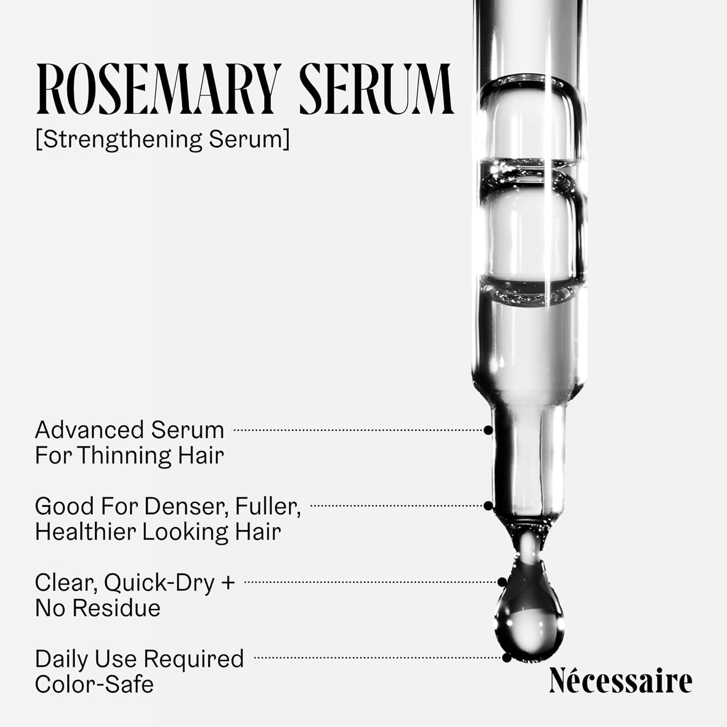 Rosemary Serum | for Denser, Fuller, Healthier Looking Hair Women & Men | 70% Rosemary Water, Oil, Extract + 5% Capixyl™ | 1 Fl Oz