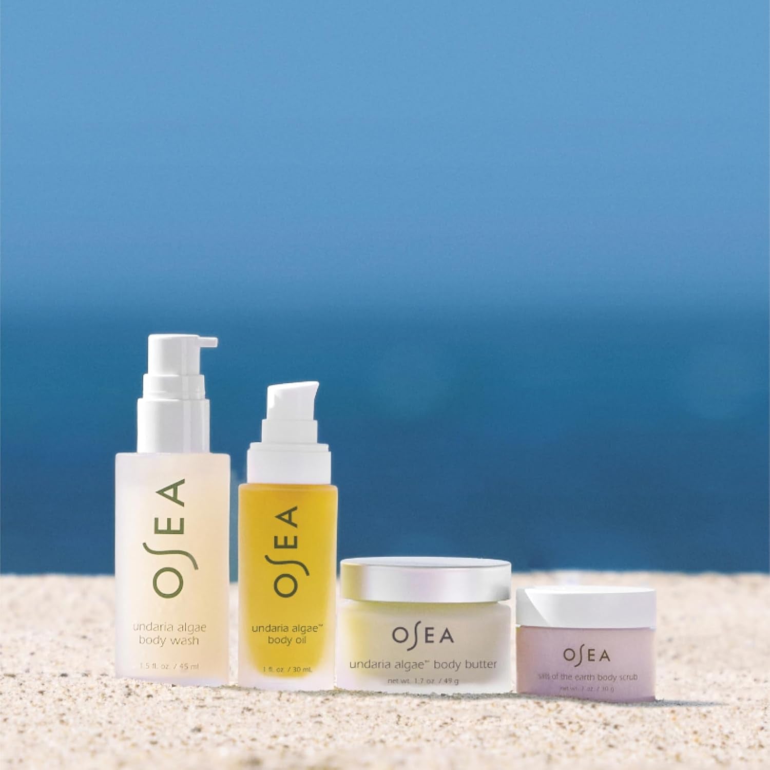 Bodycare Bestsellers Skincare Set - 4-Piece Body Travel Set - 1Oz - Body Oil, Body Butter, Body Scrub, & Body Wash