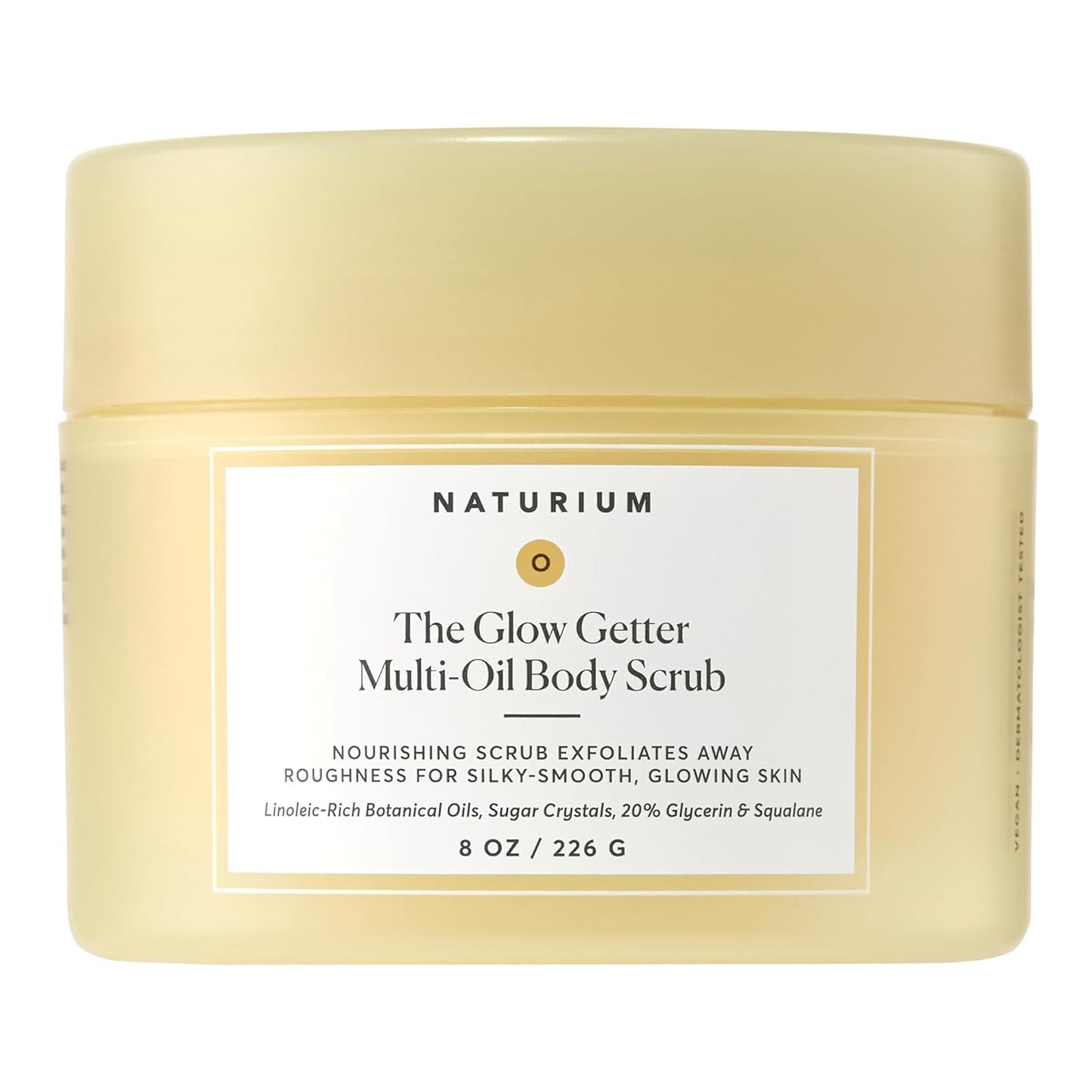 Glow Getter Body Scrub, Exfoliating Sugar Crystals with Linoleic-Rich Oils, Glycerin & Squalane, 226 G / 8 Oz