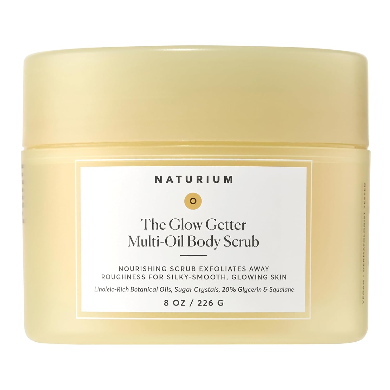 Glow Getter Body Scrub, Exfoliating Sugar Crystals with Linoleic-Rich Oils, Glycerin & Squalane, 226 G / 8 Oz