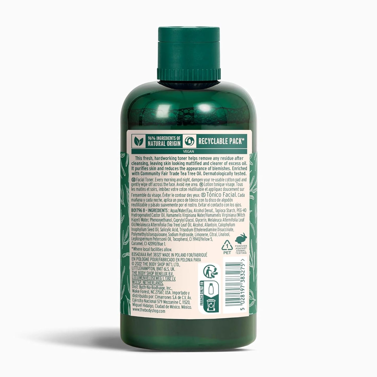 The Body Shop Toner | Facial Cleanser, Vegan Skincare 250 Ml / 8.4 Oz